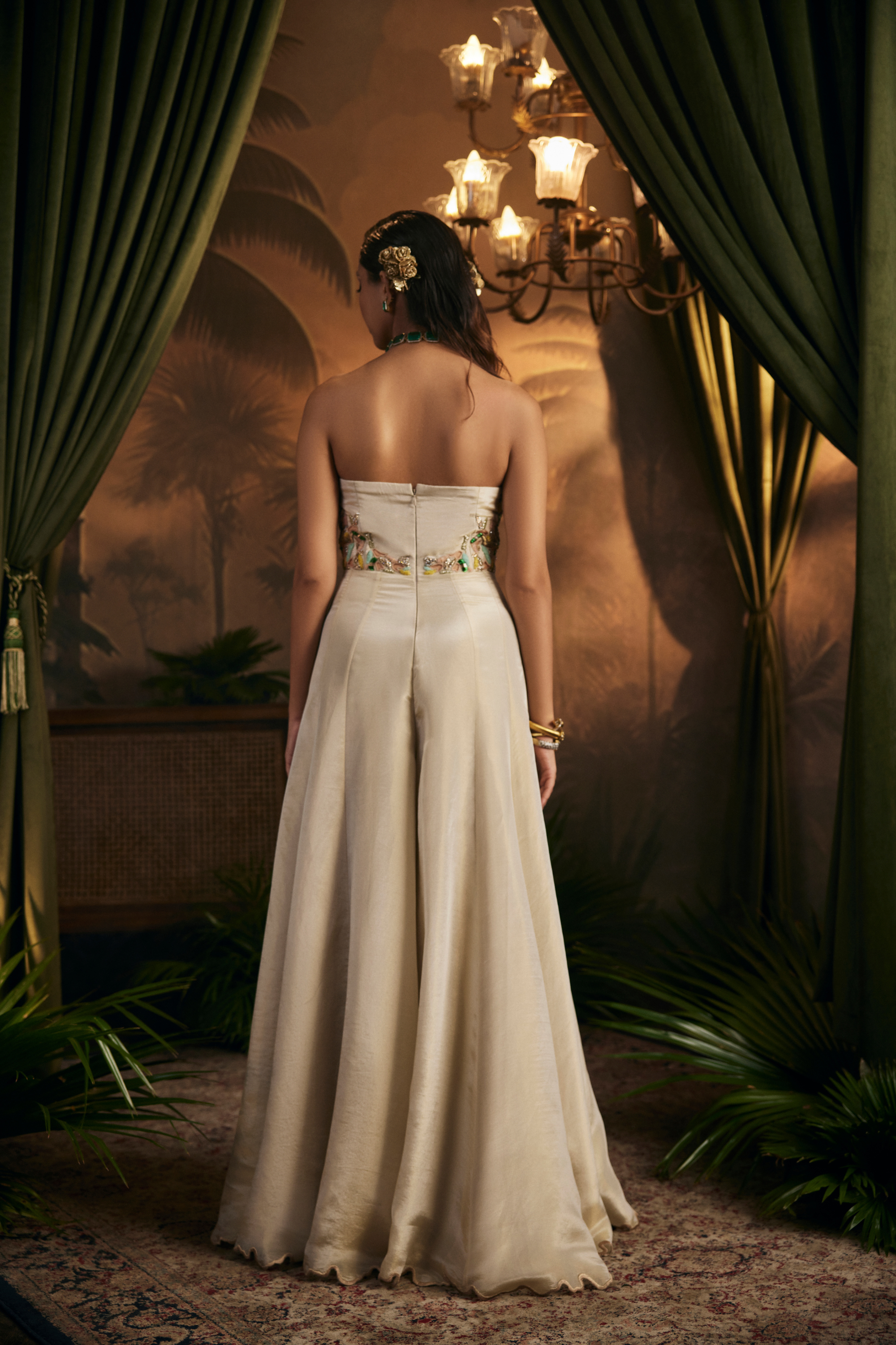 Embroidred Corest Jumpsuit