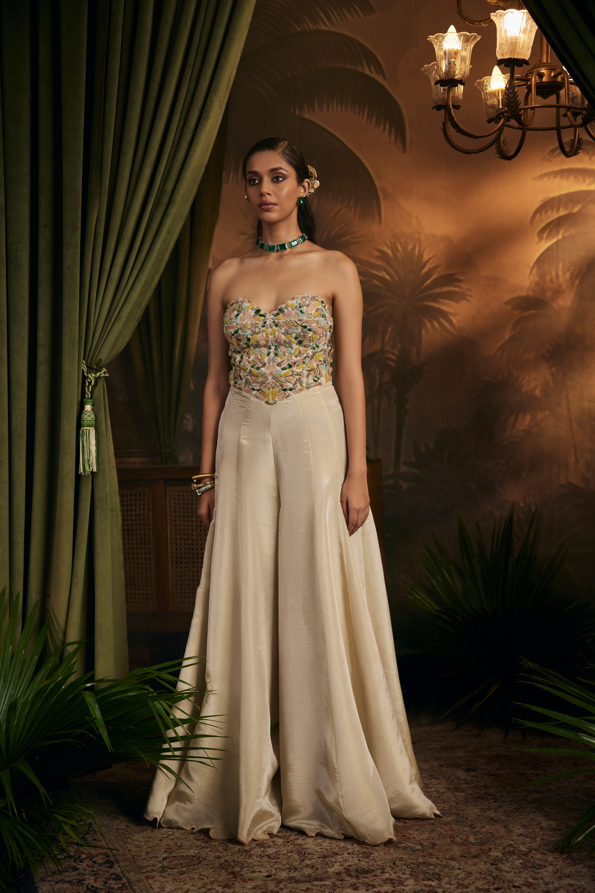 Embroidred Corest Jumpsuit