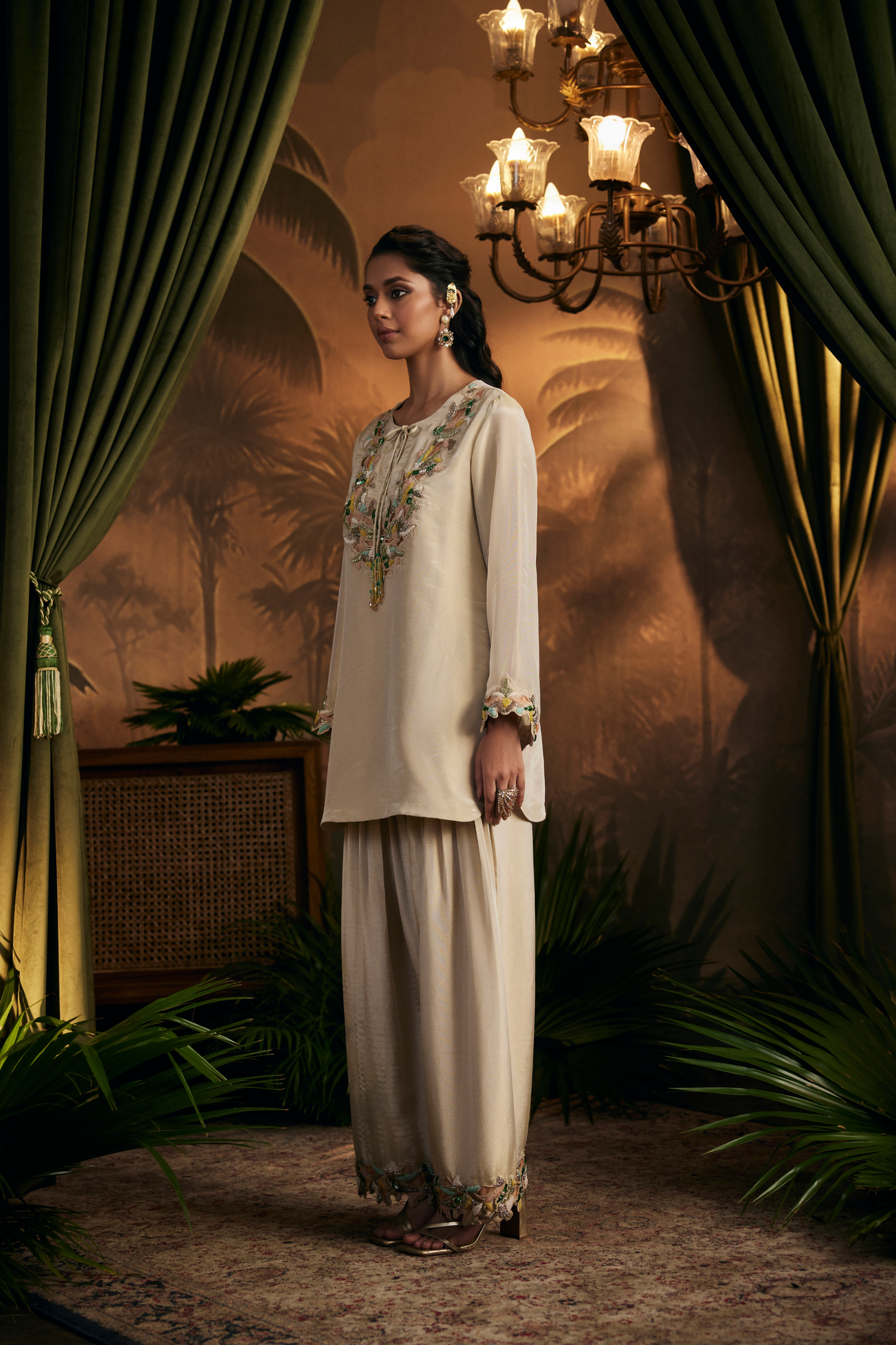 Embroidered Tunic Set
