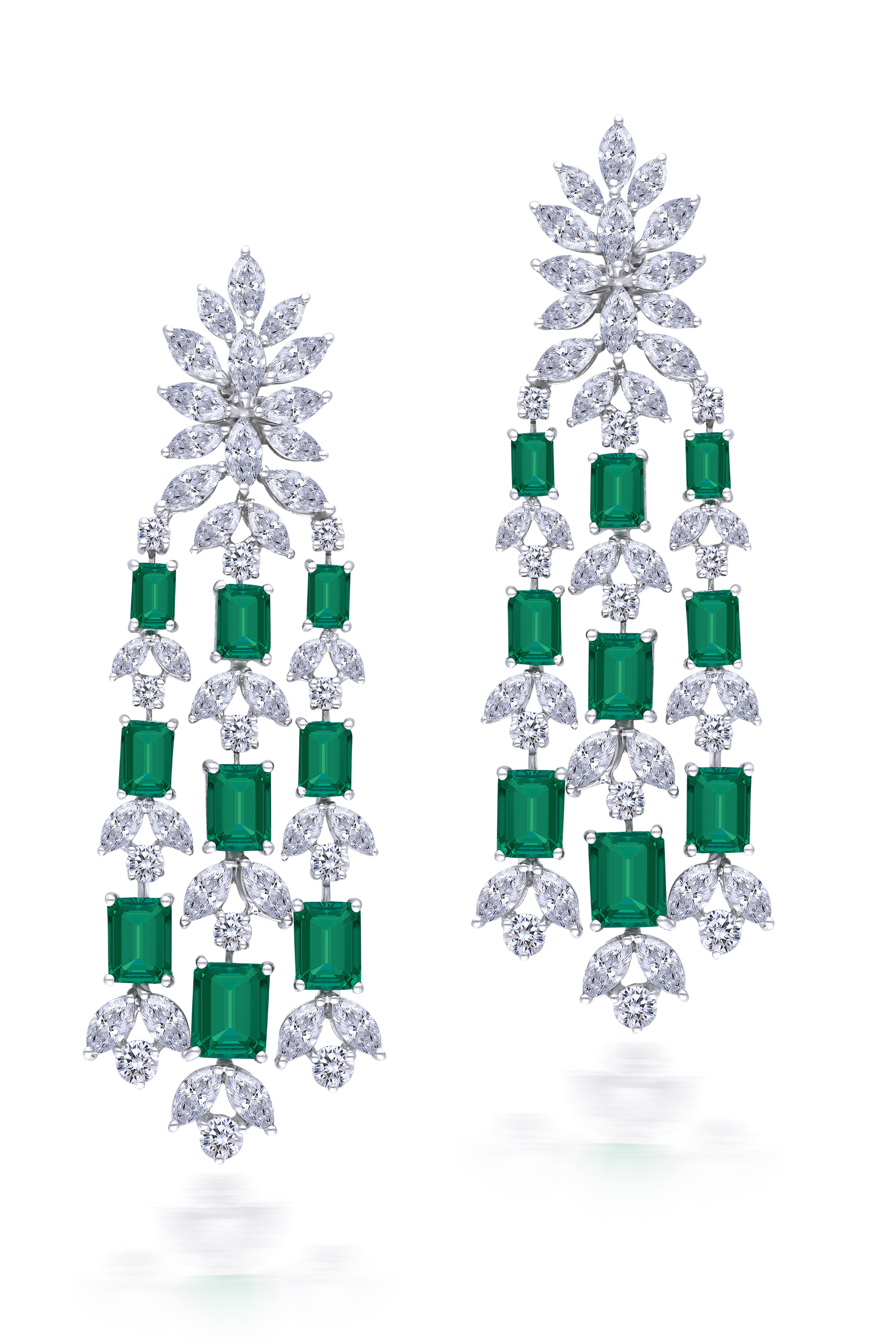 Bridal Earrings In White Swarovski Zirconia