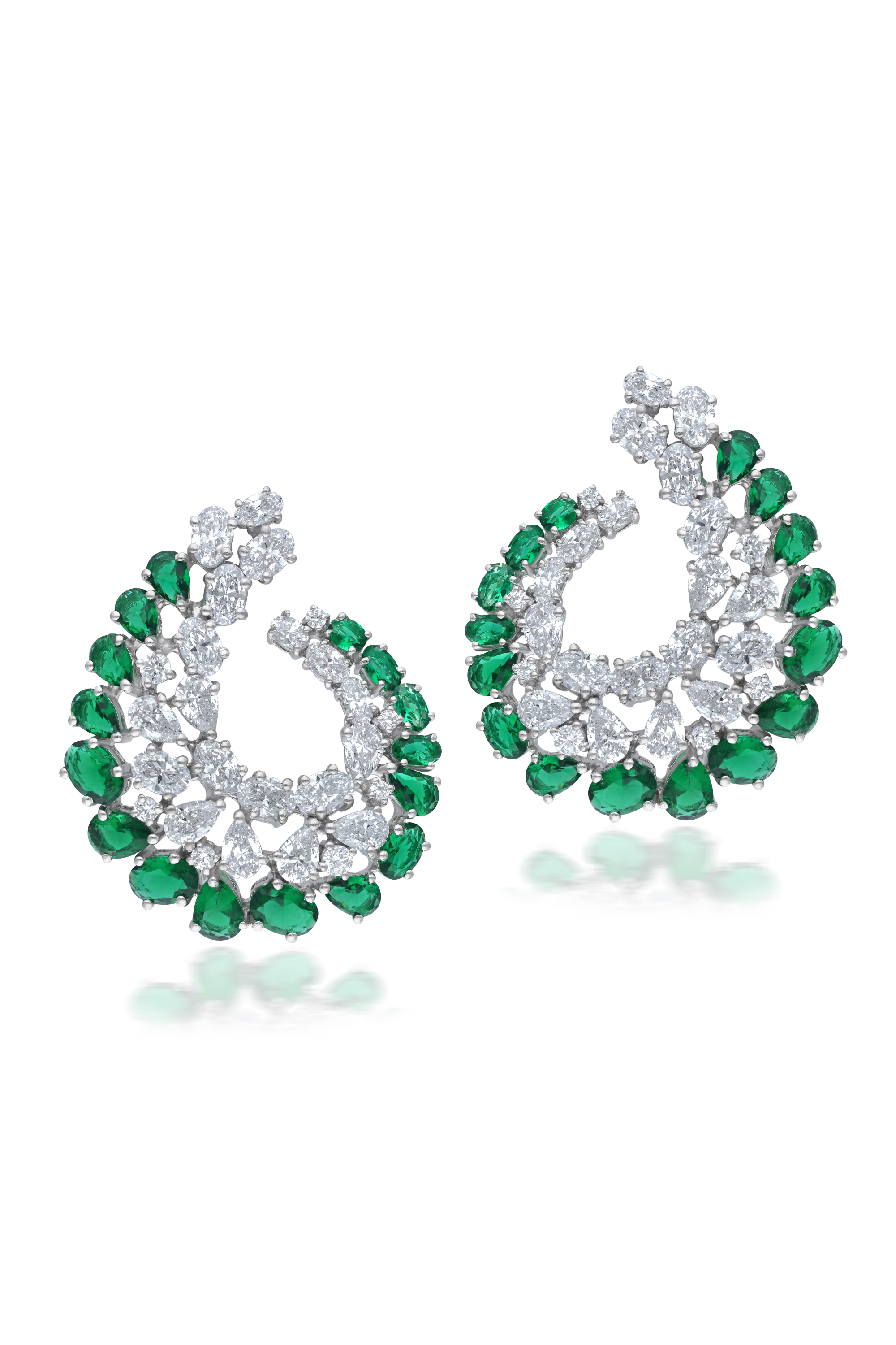 Bali Earrings In White Swarovski Zirconia