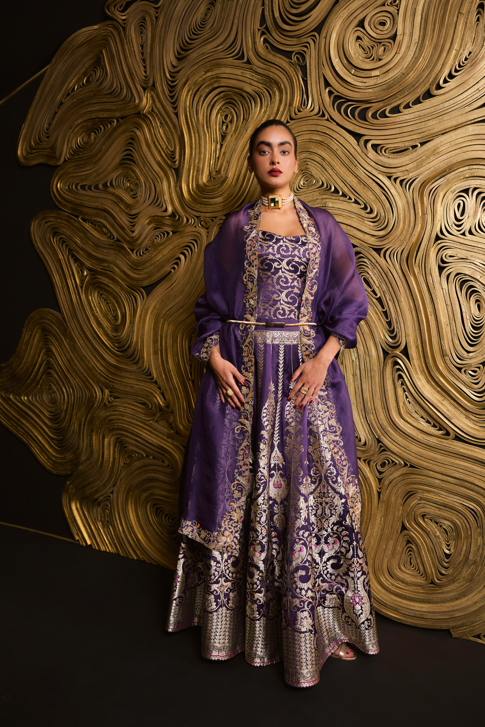 The 'forever Mine' Lehenga In Purple