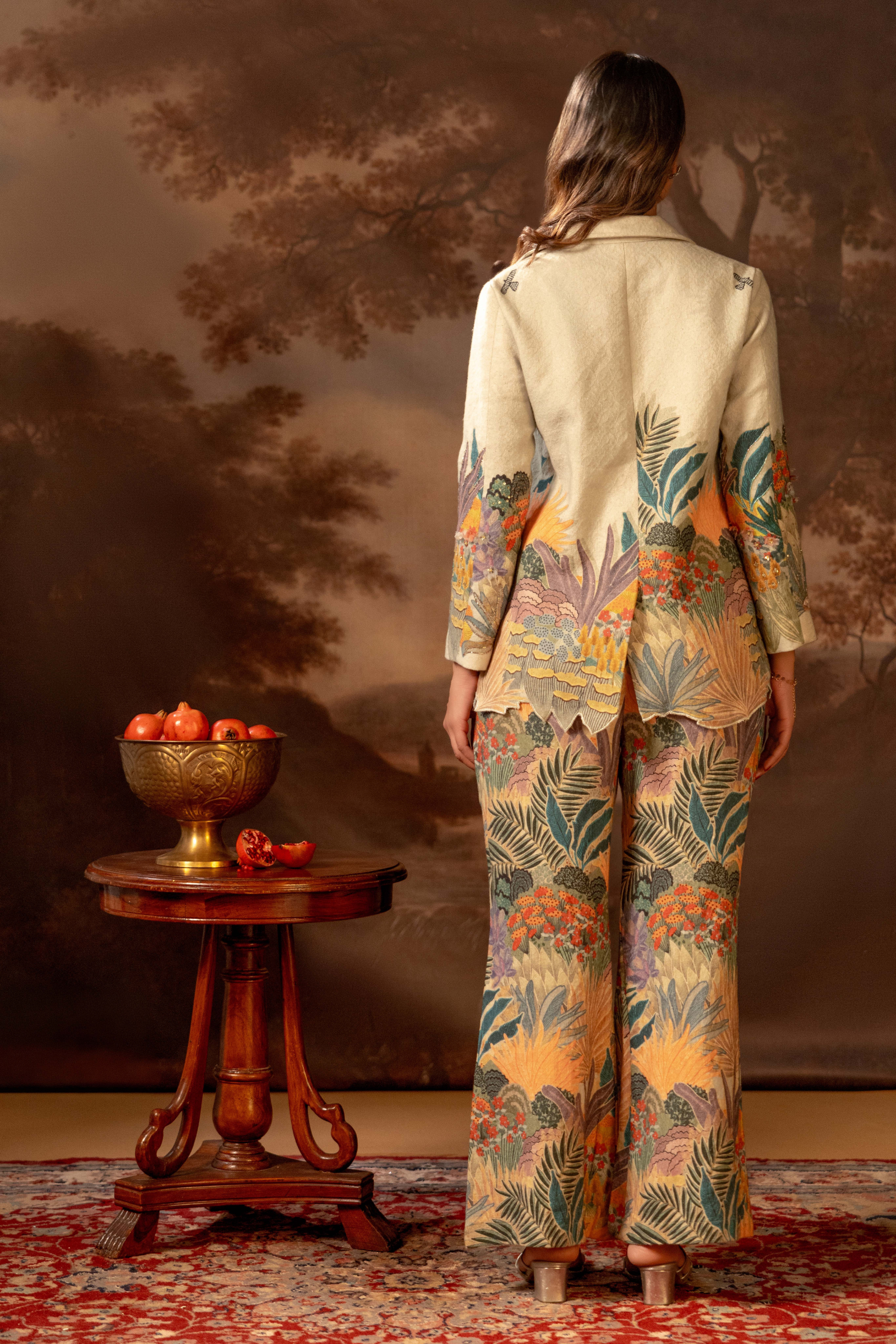 Kaira Embroidered Blazer Set