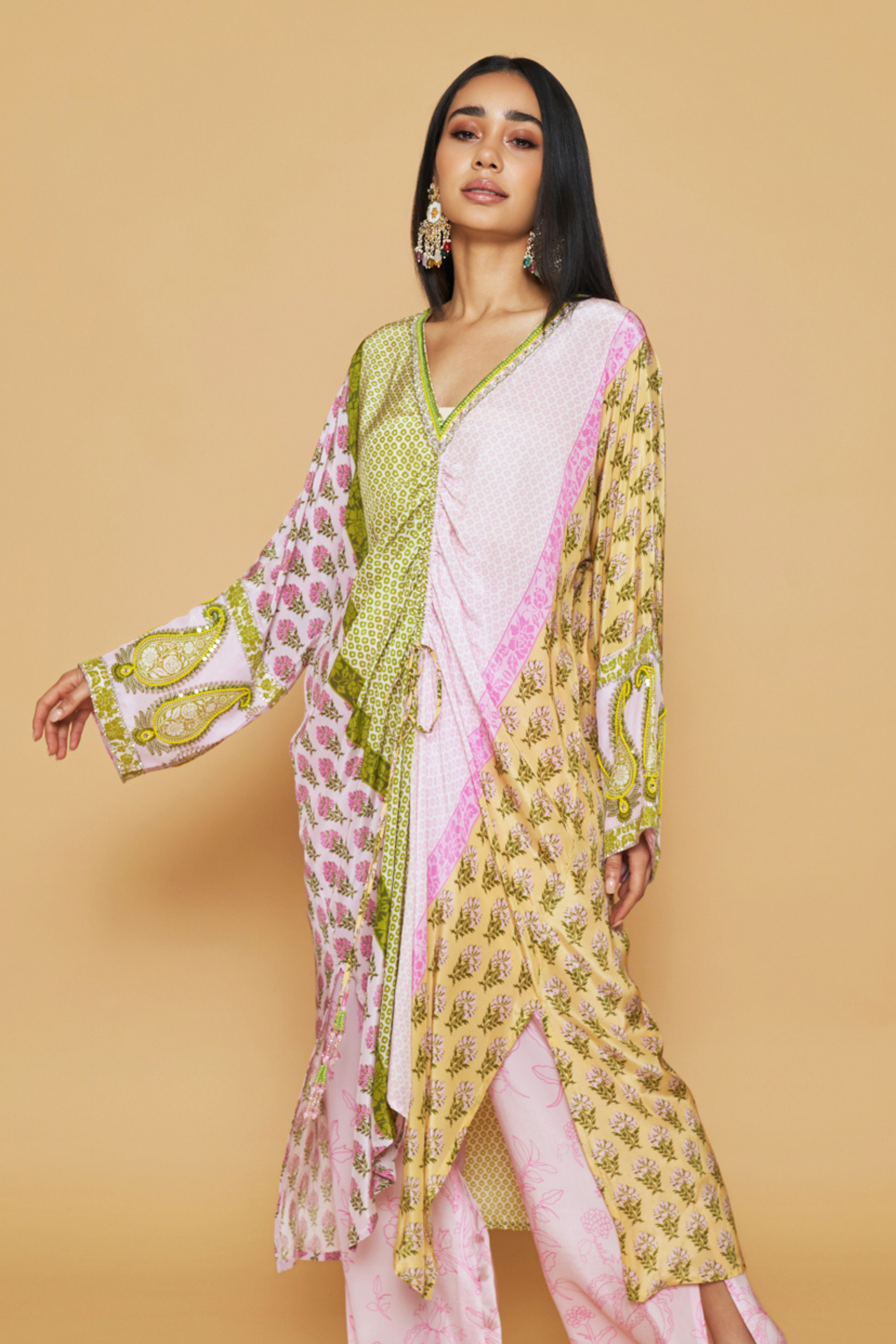 Drawstring Kaftan & Straight Pants