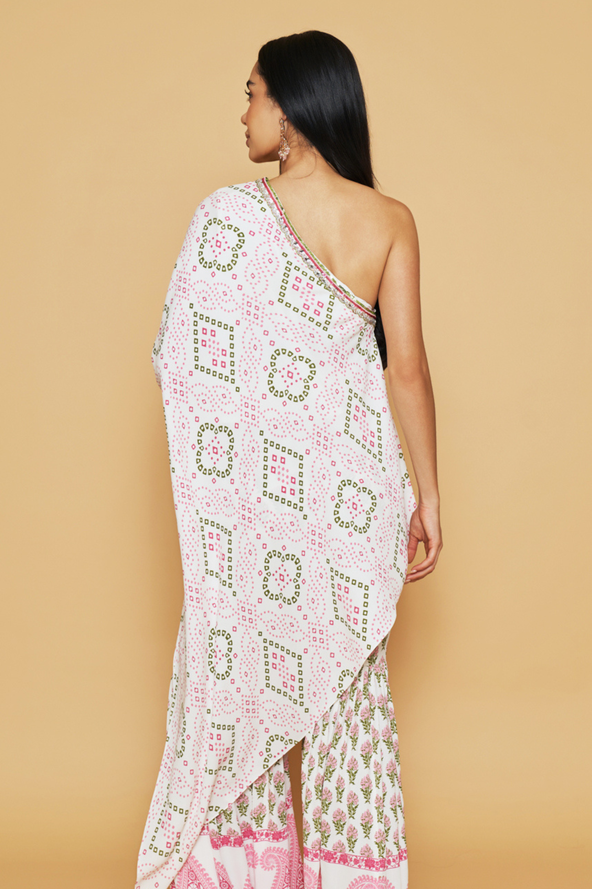 One Shoulder Tunic & Sharara Pants