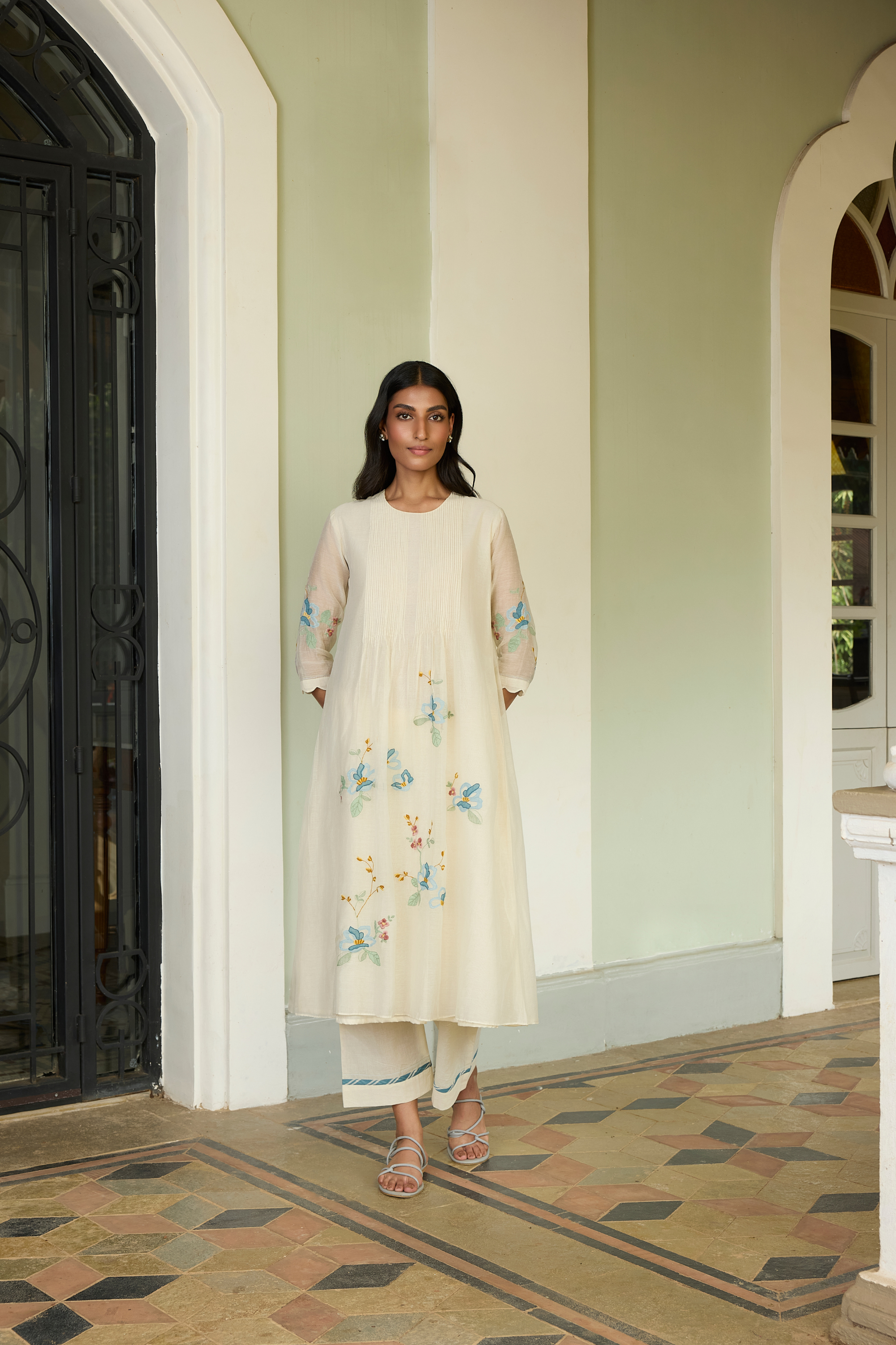 Ivory Applique Co-ord Set