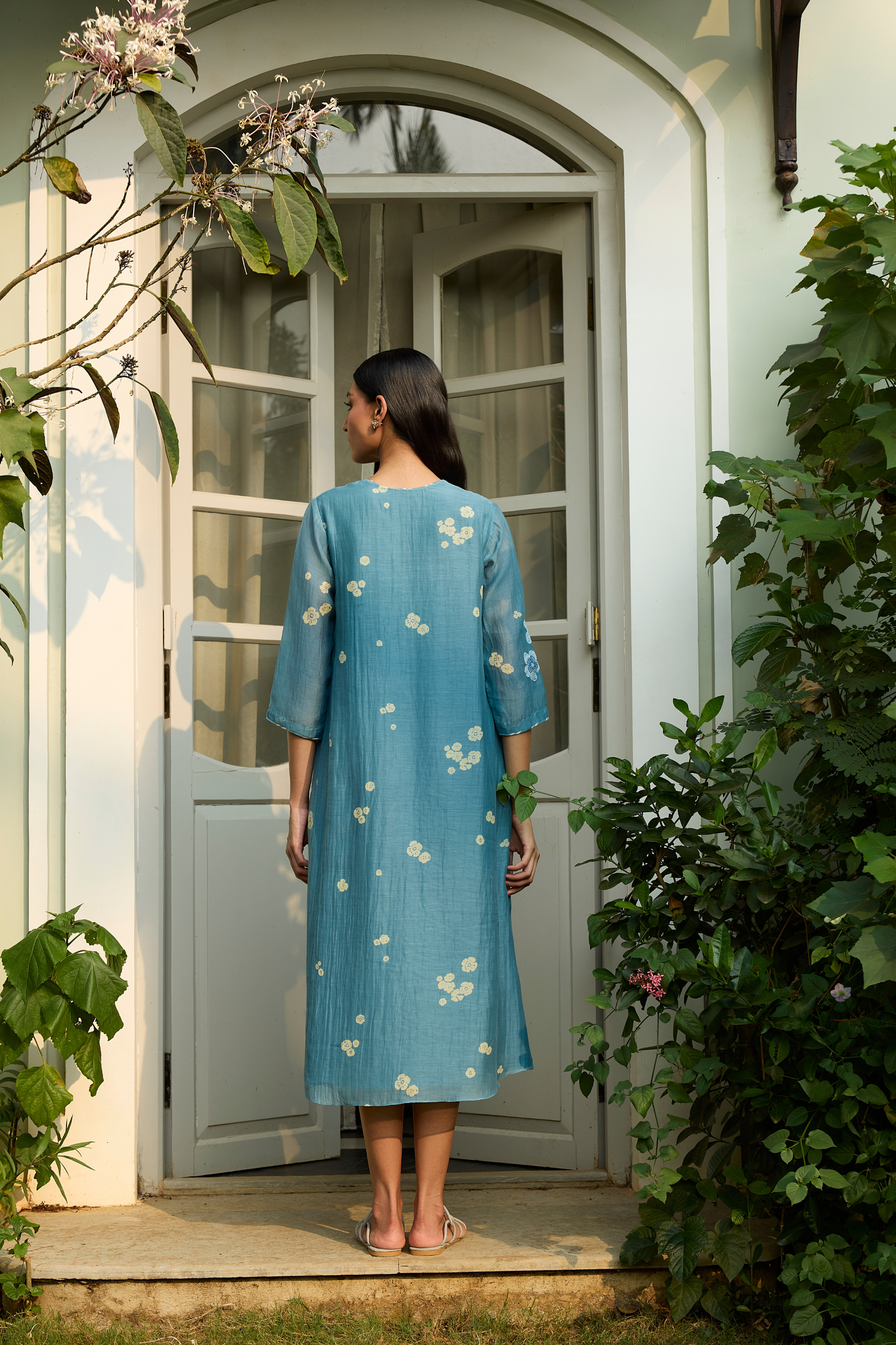 Ocean Blue Applique Dress
