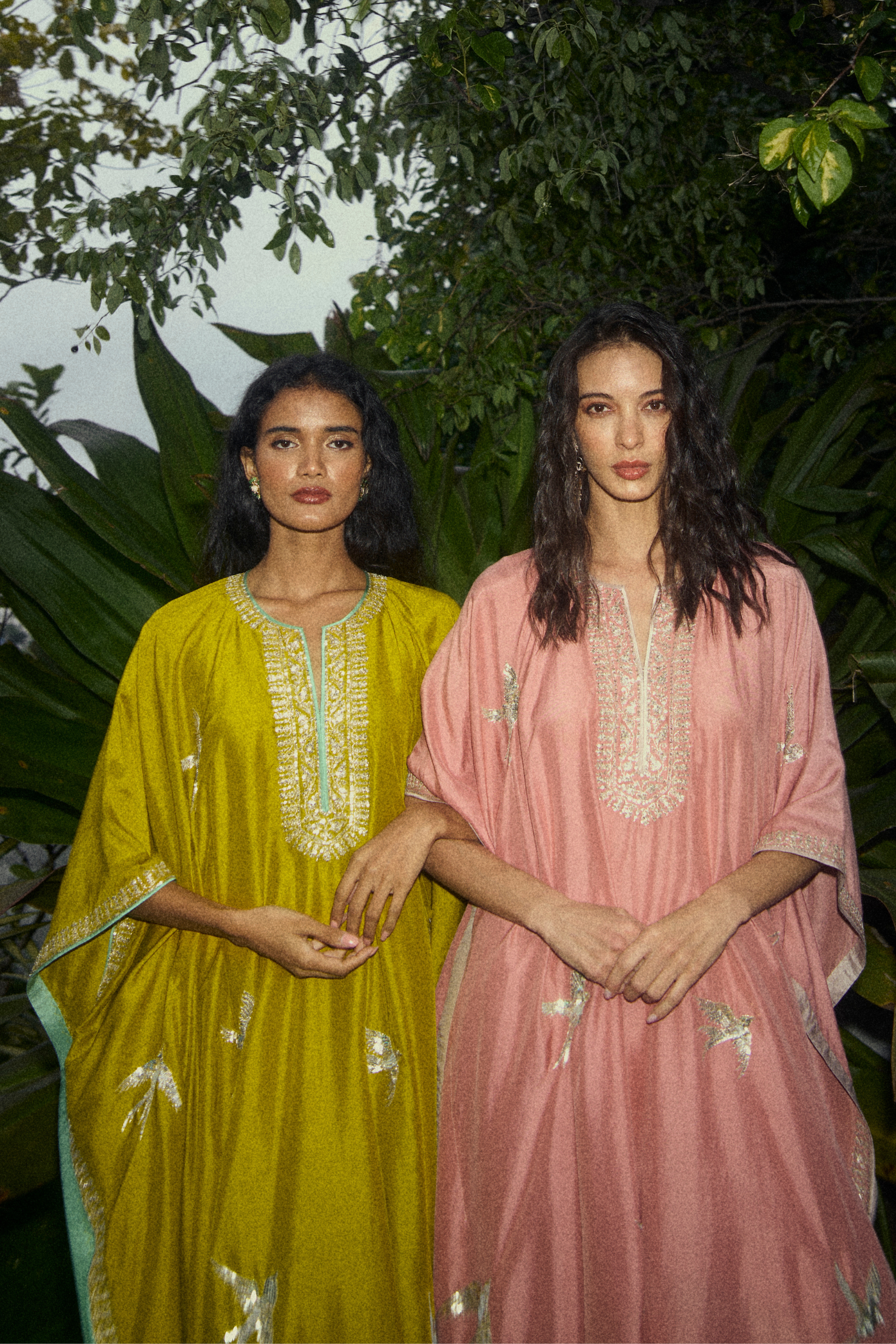 Bird Design Kaftan Set