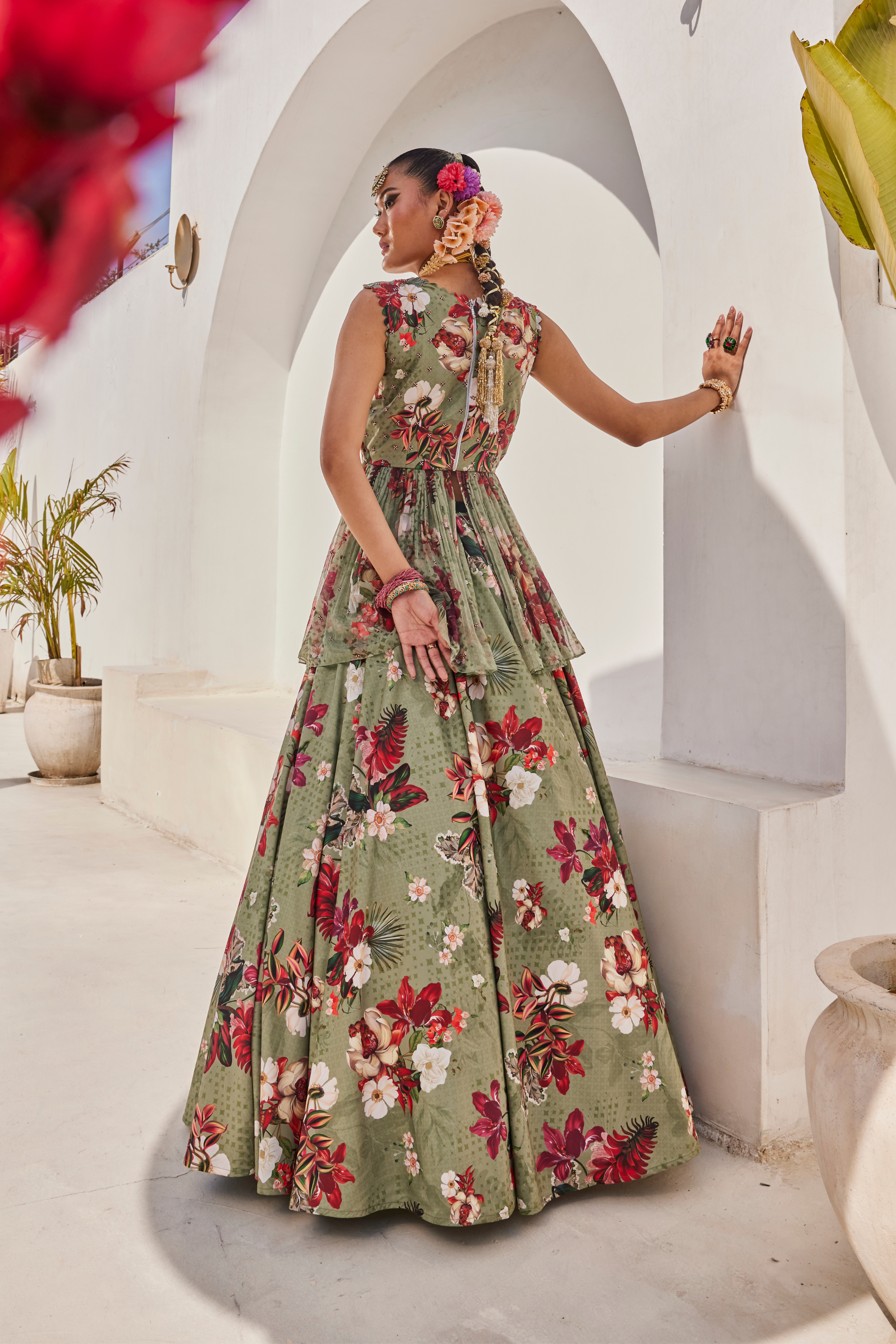 Sufi Peplum Lehenga Set