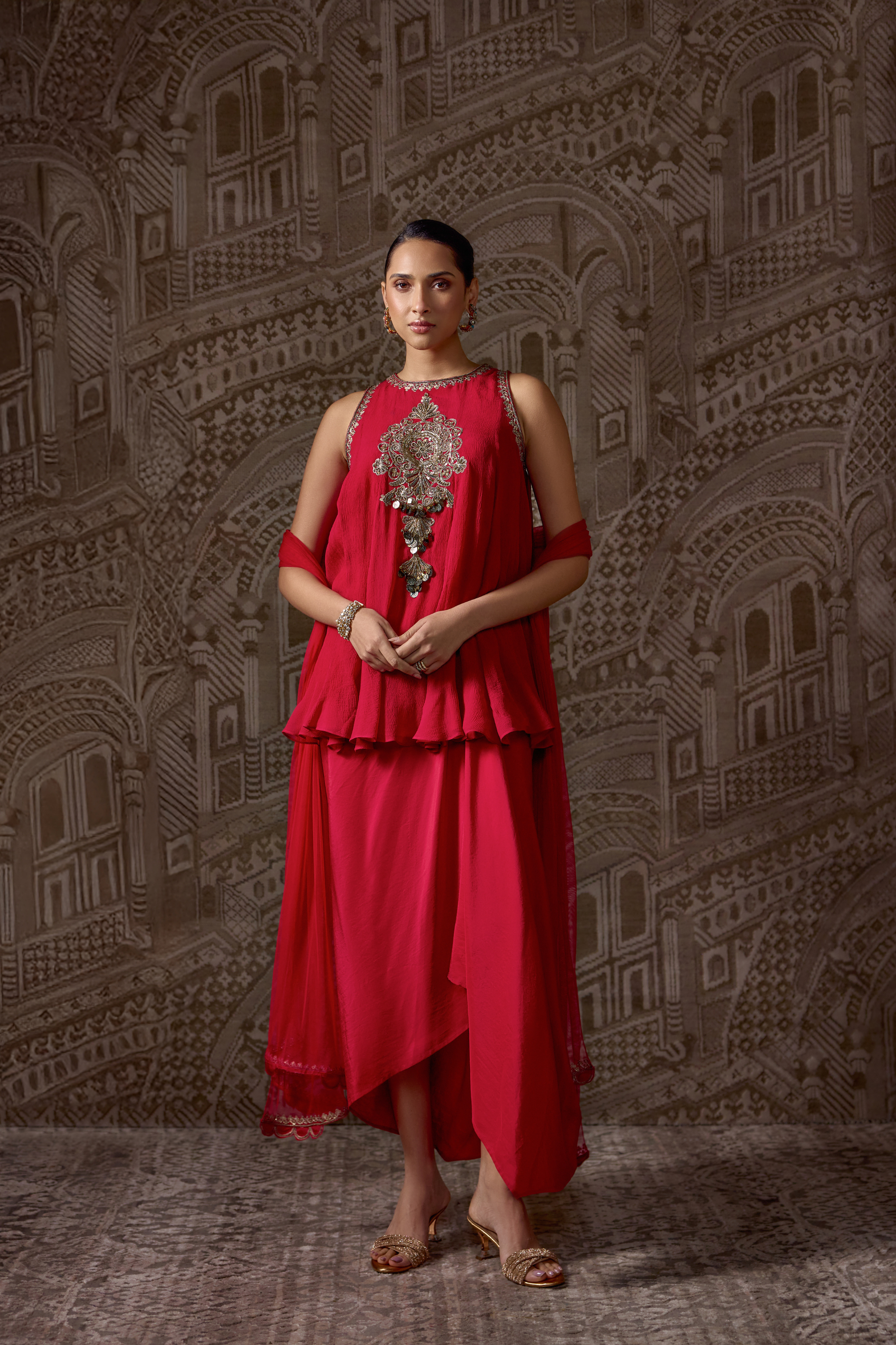 The Crest Kurti Skirt Set