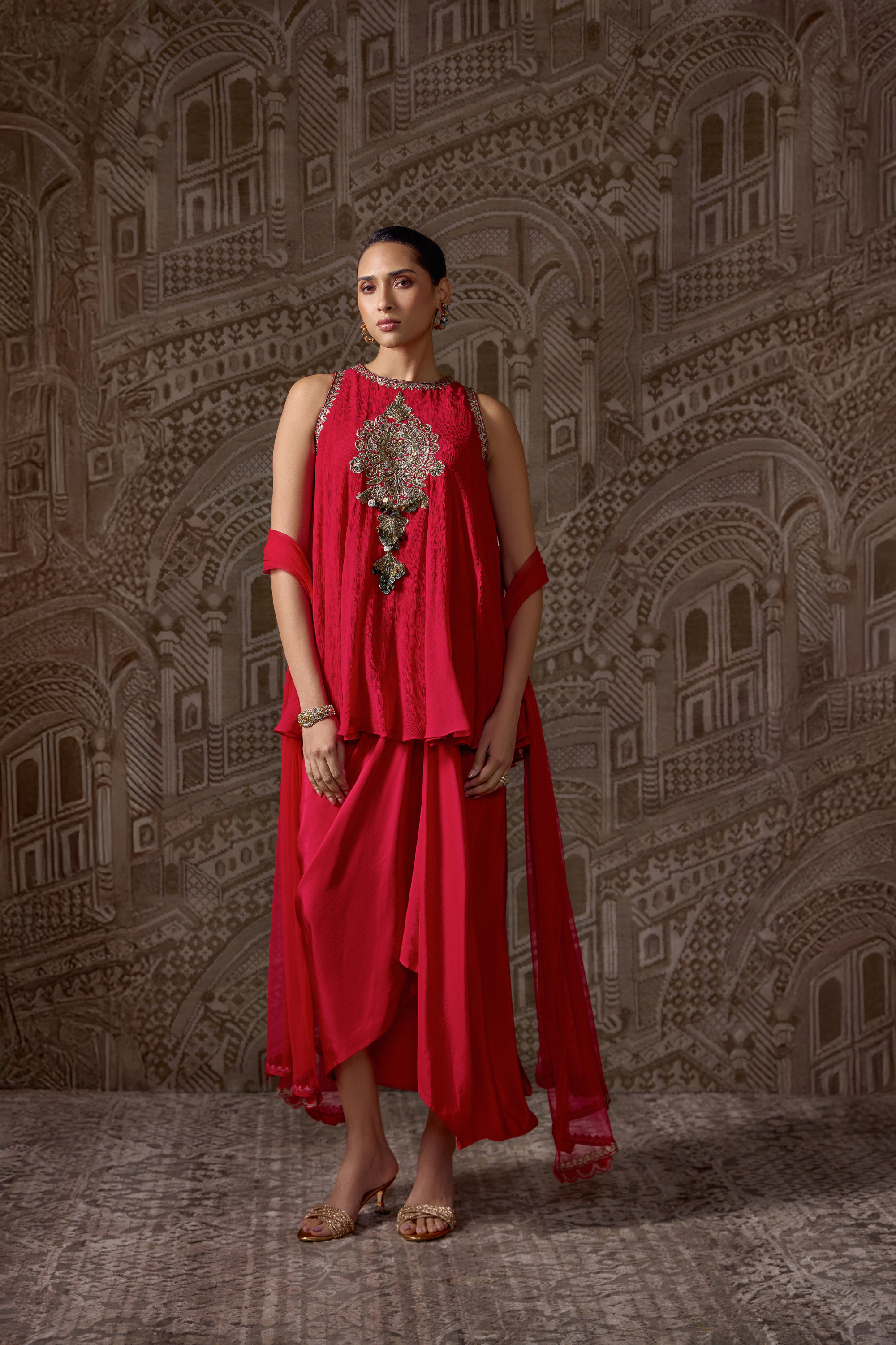 The Crest Kurti Skirt Set