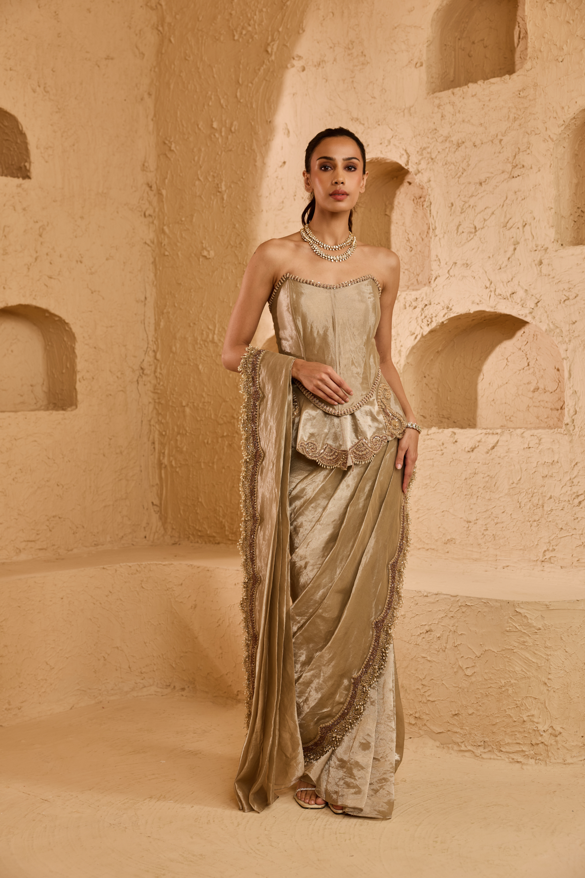 Elysian Drape Saree Set