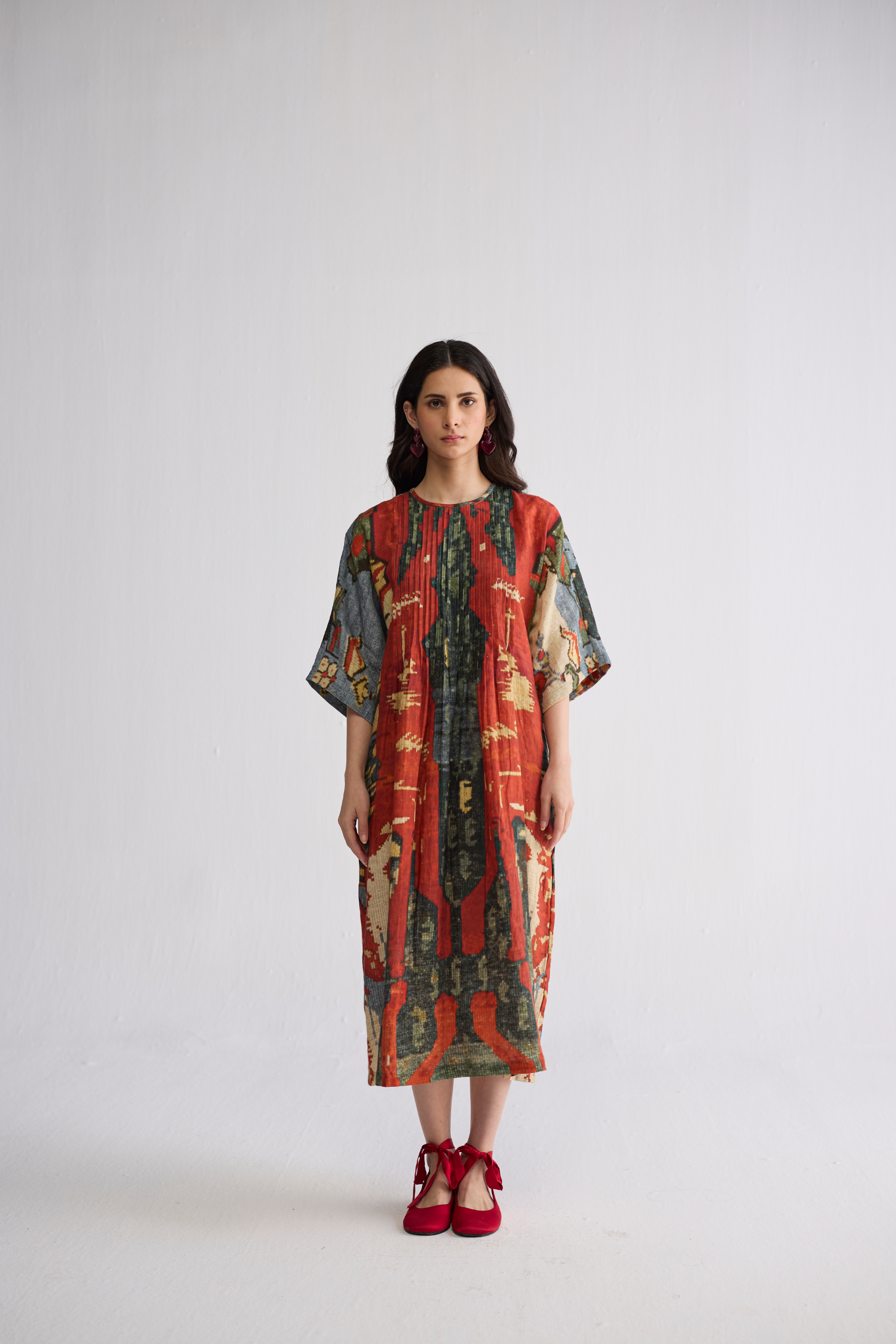 Alo Linen Pintucks Dress