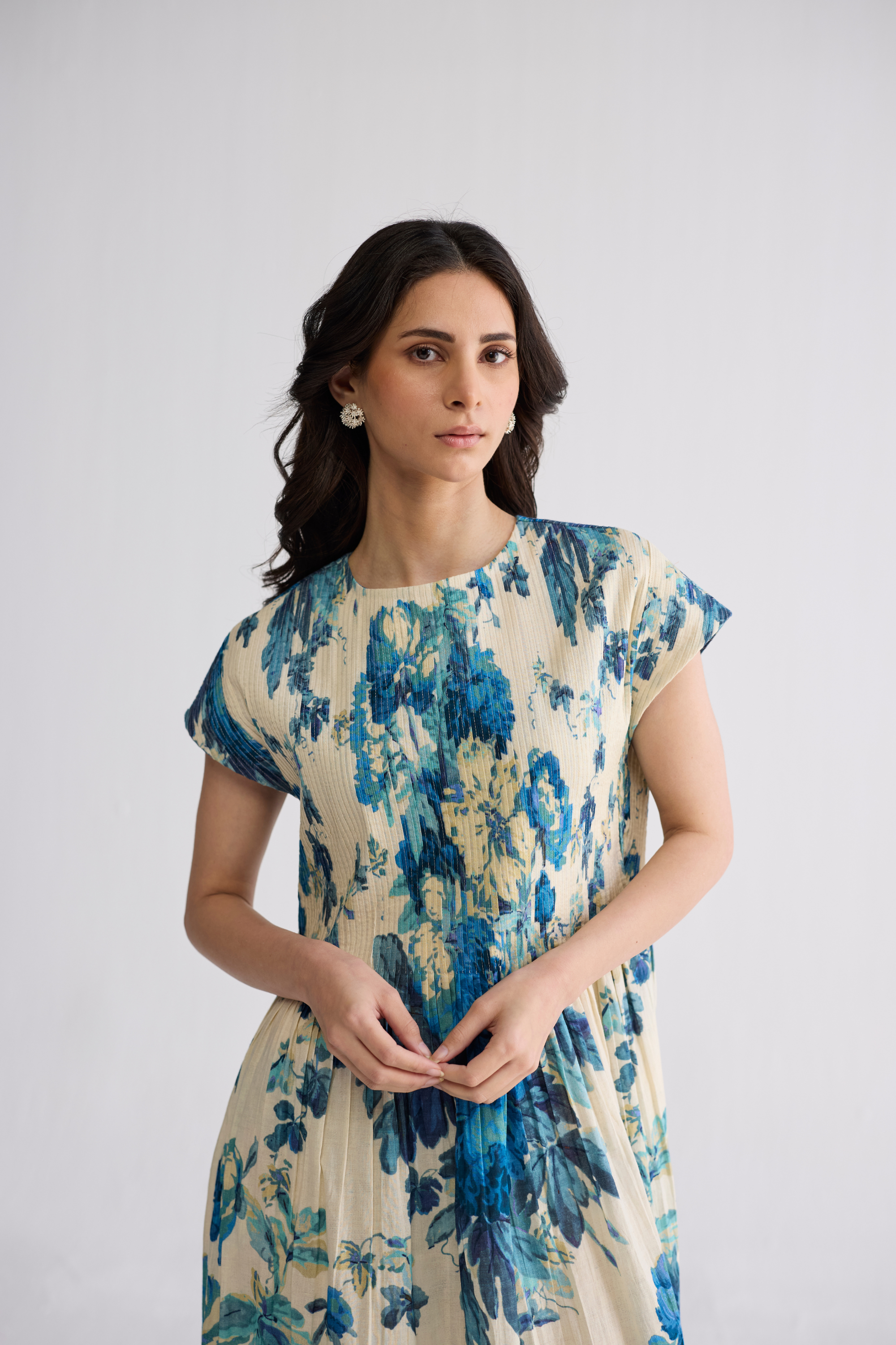 Royal Paradise Pintucks Dress