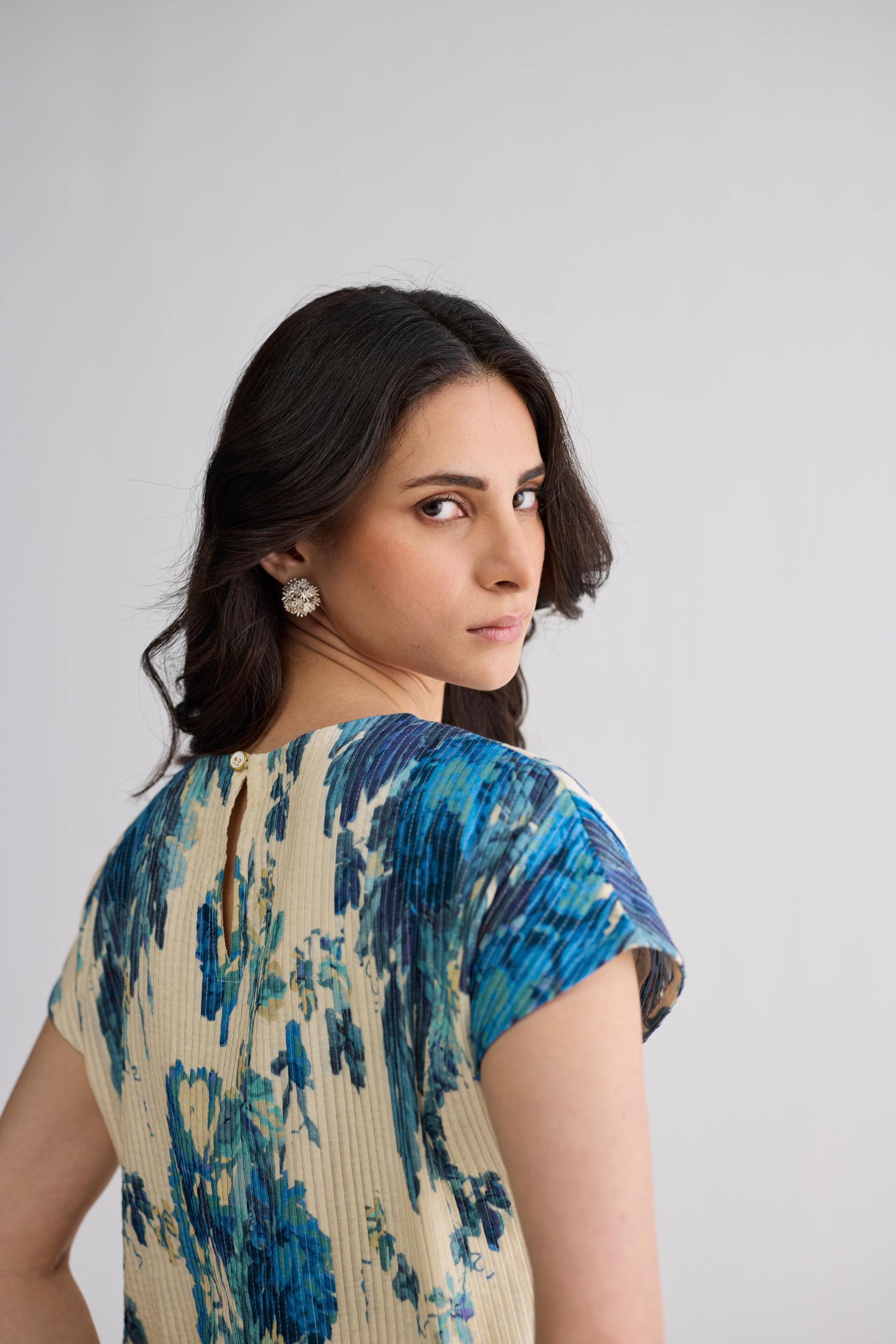 Royal Paradise Pintucks Dress