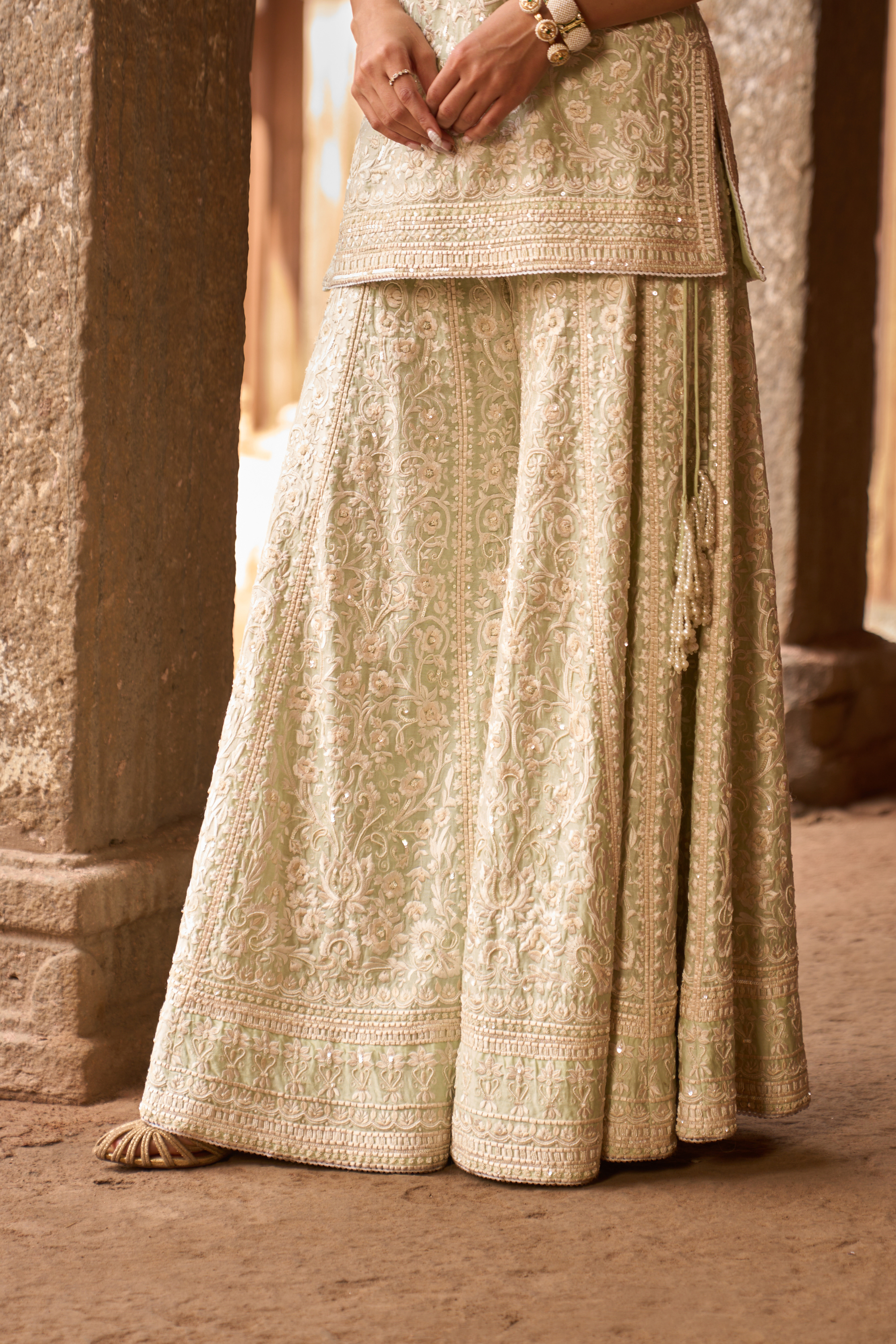 Heer - Mint Green Short Kurta Set
