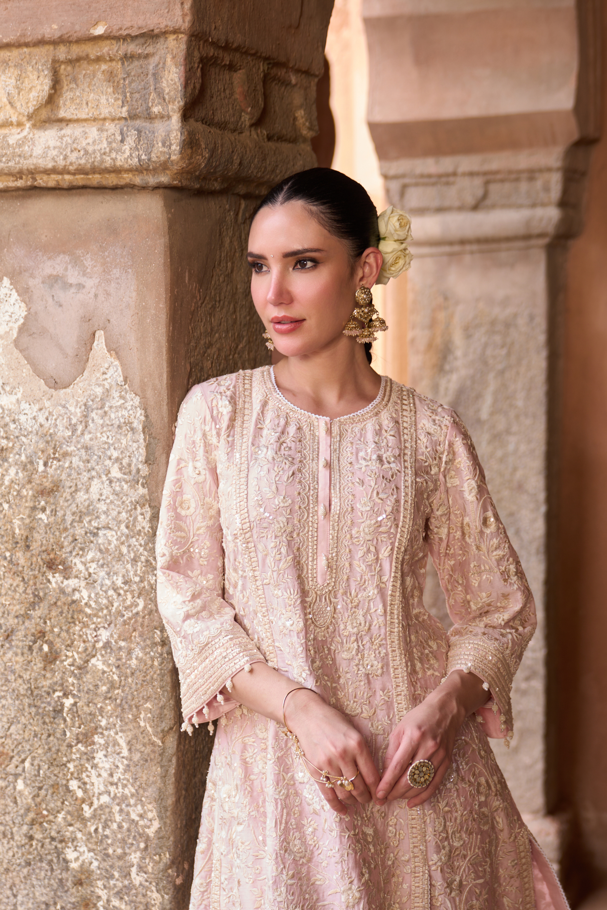 Saboor - Pink Short A-line Kurta Set