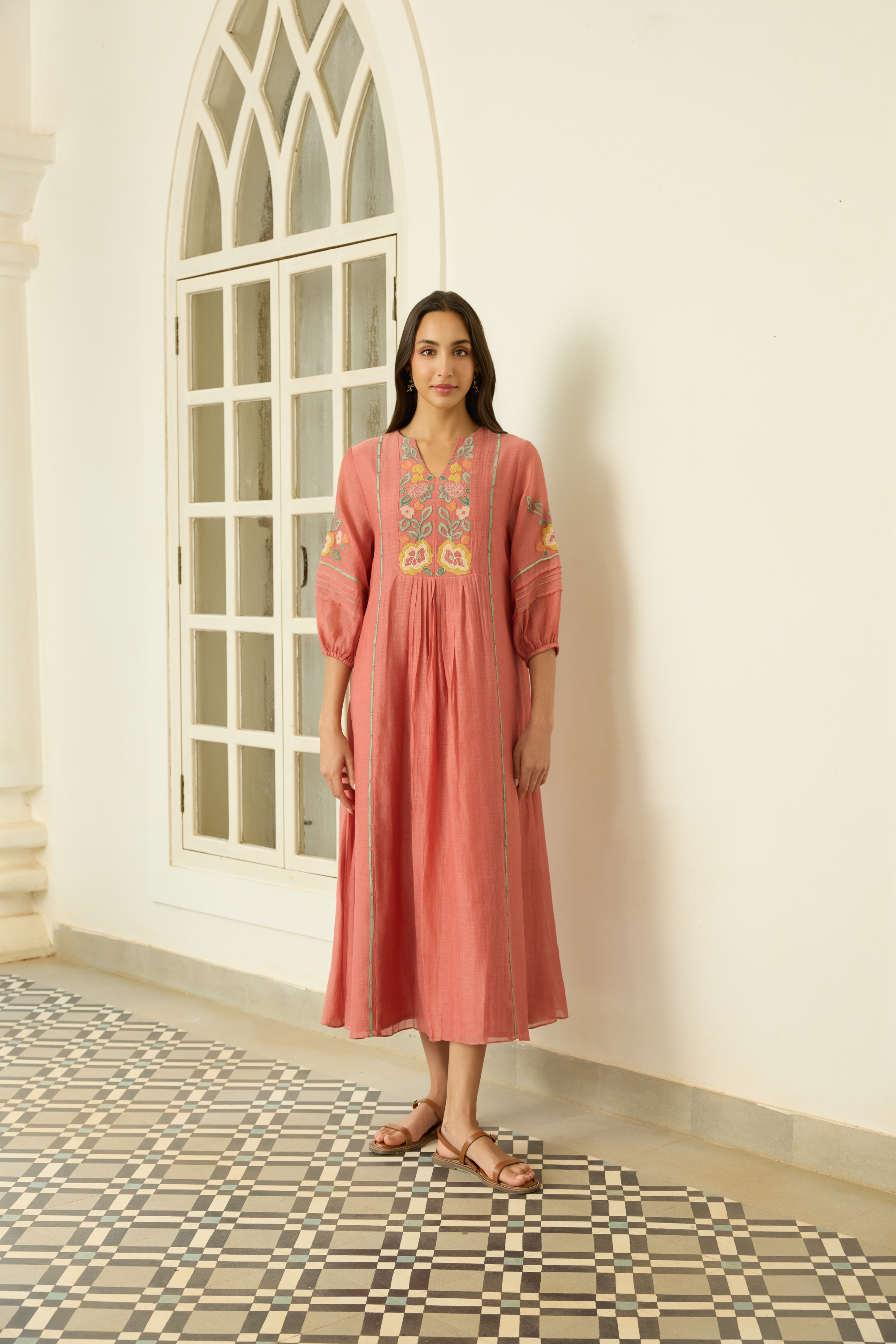 Blush Applique Dress