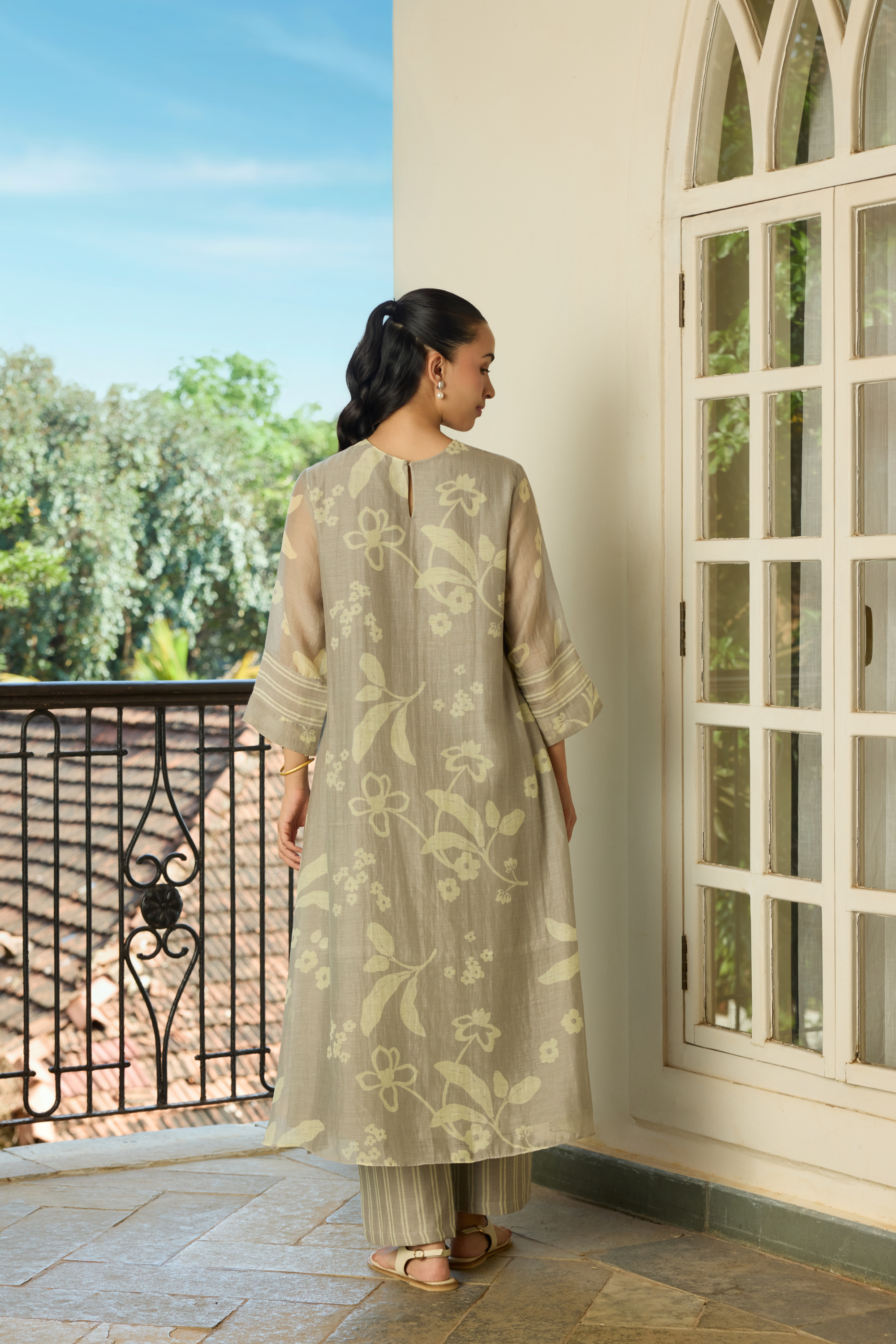 Slate Applique Kurta Set