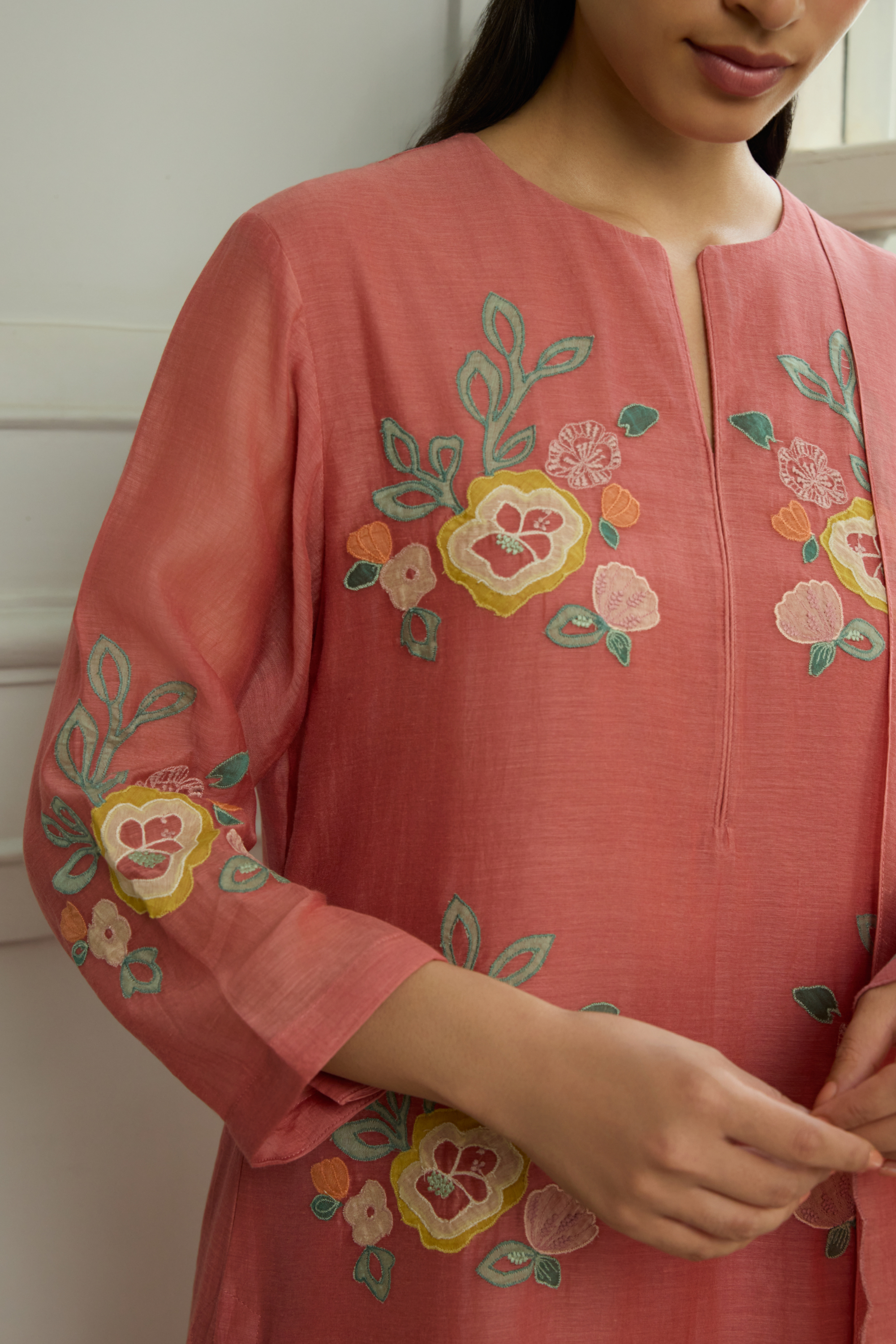 Blush Applique Kurta Set