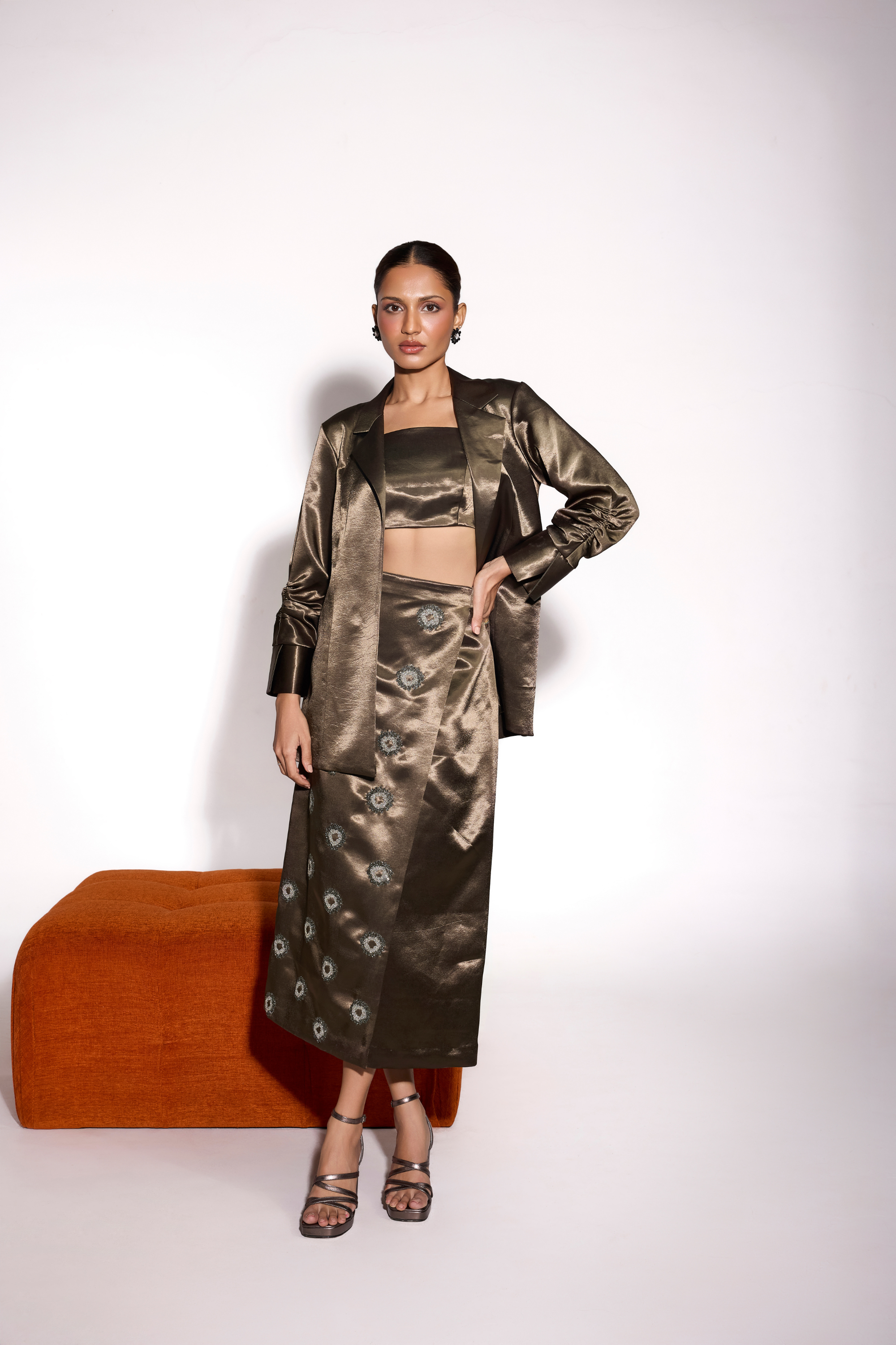 Satin Open Jacket