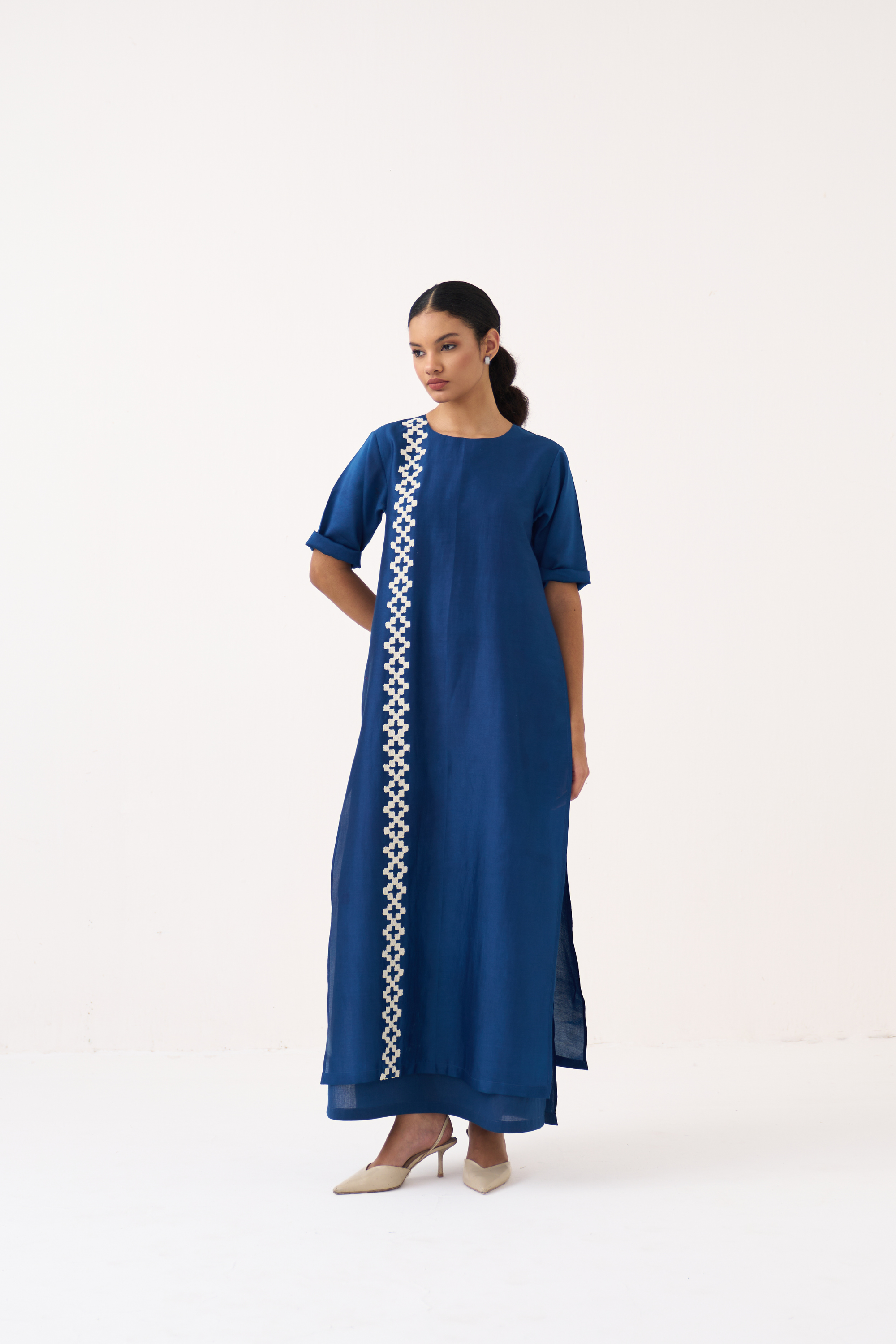 Emb. Double Layer Dress