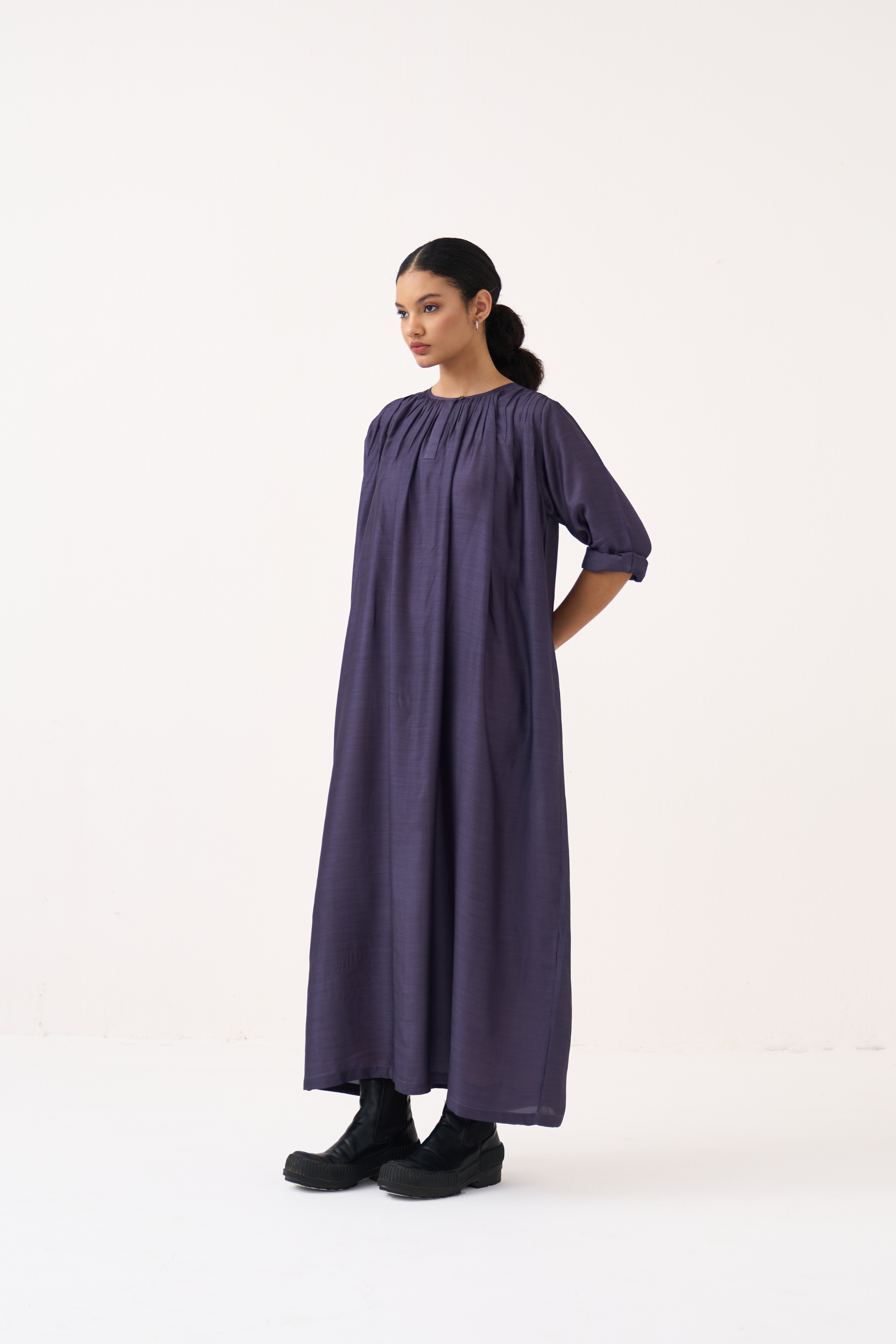 Gather Neck Dress