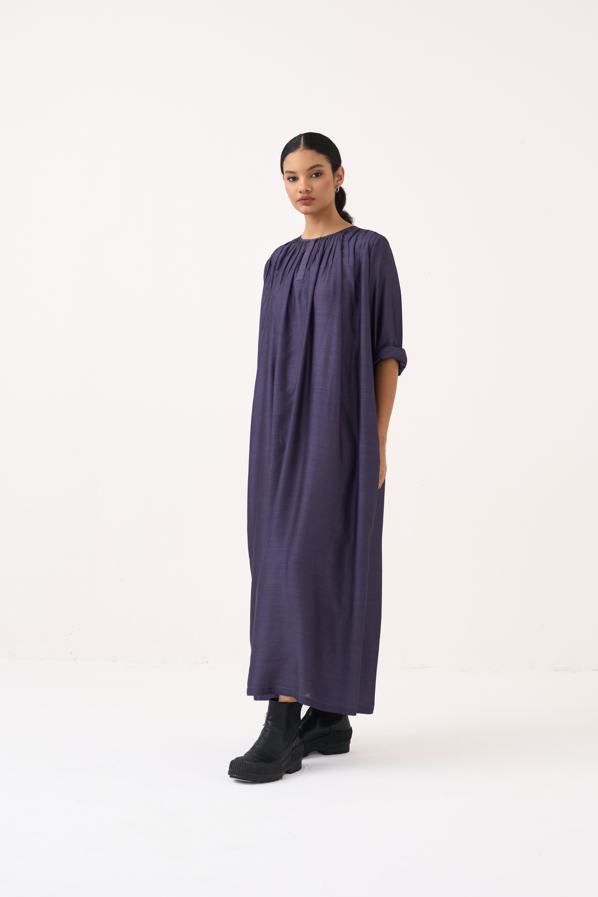 Gather Neck Dress