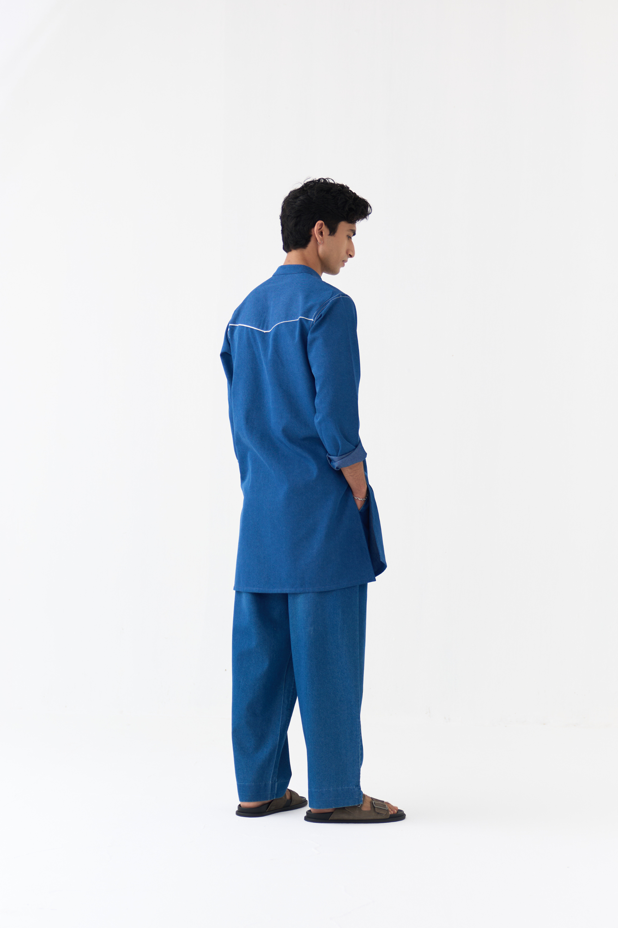 Emb. Patch Pocket Kurta Co-ord