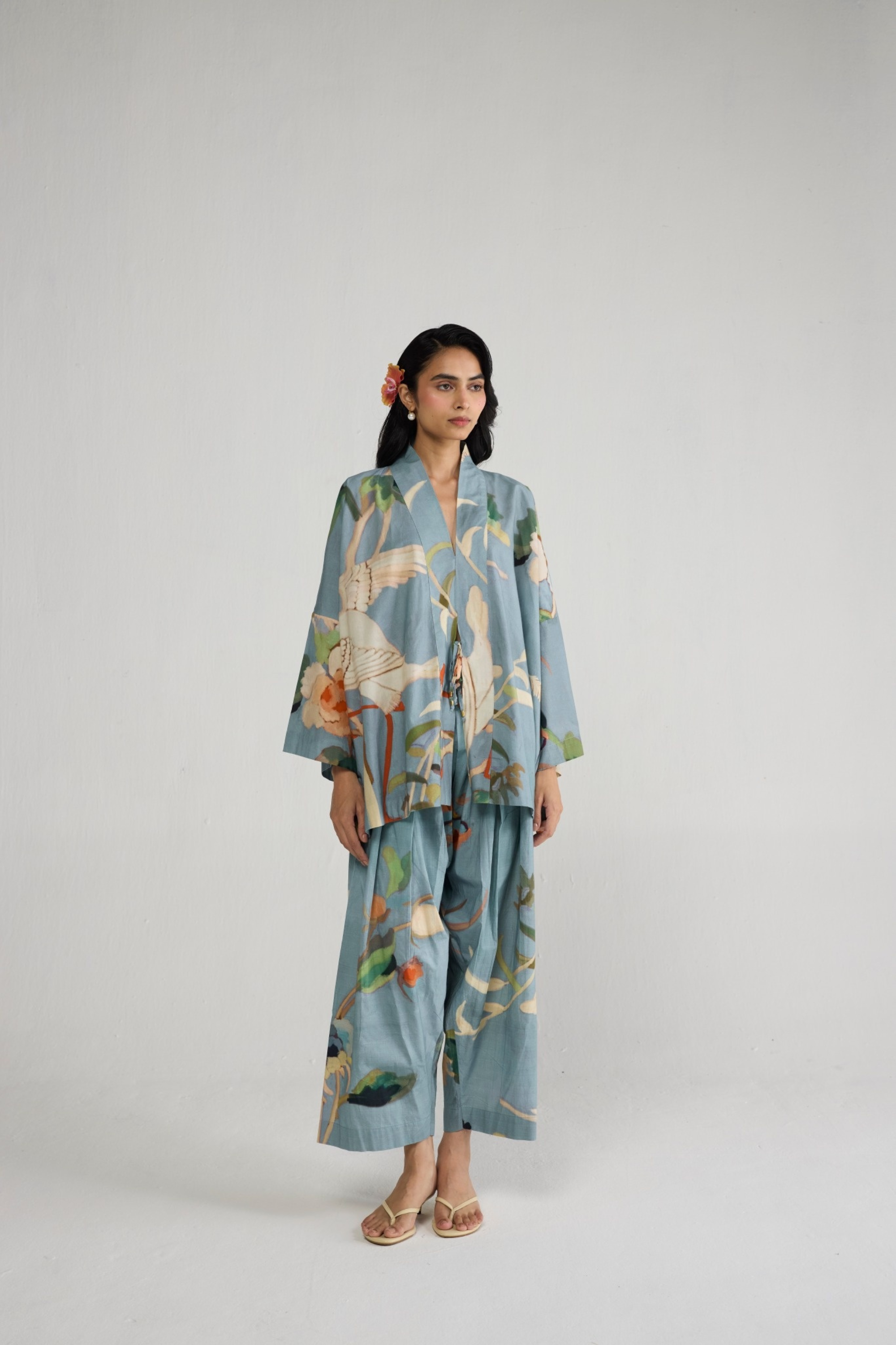 Asagao Kimono Kurta & Pants Set