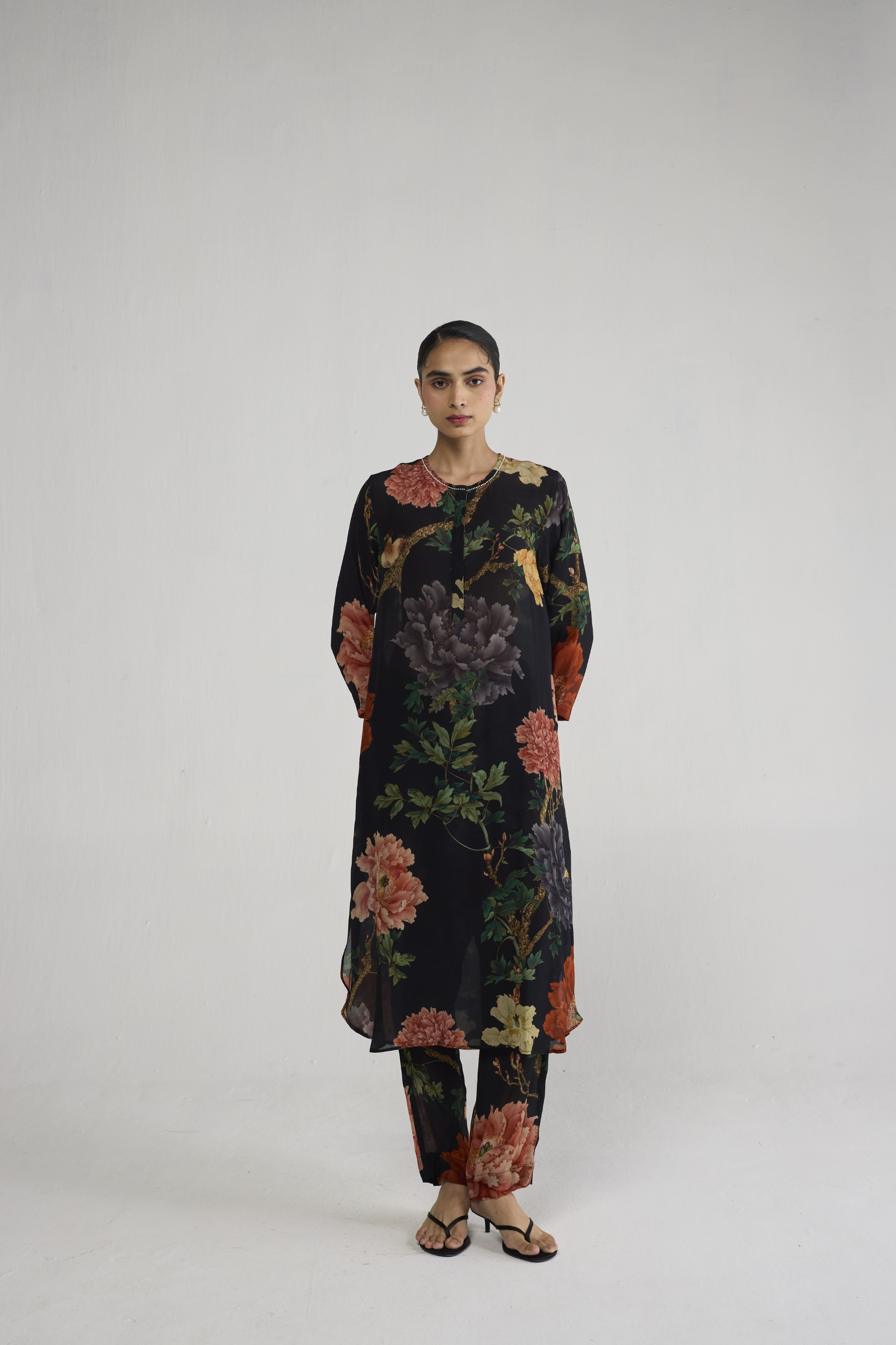 Himari Long Crepe Kurta Set