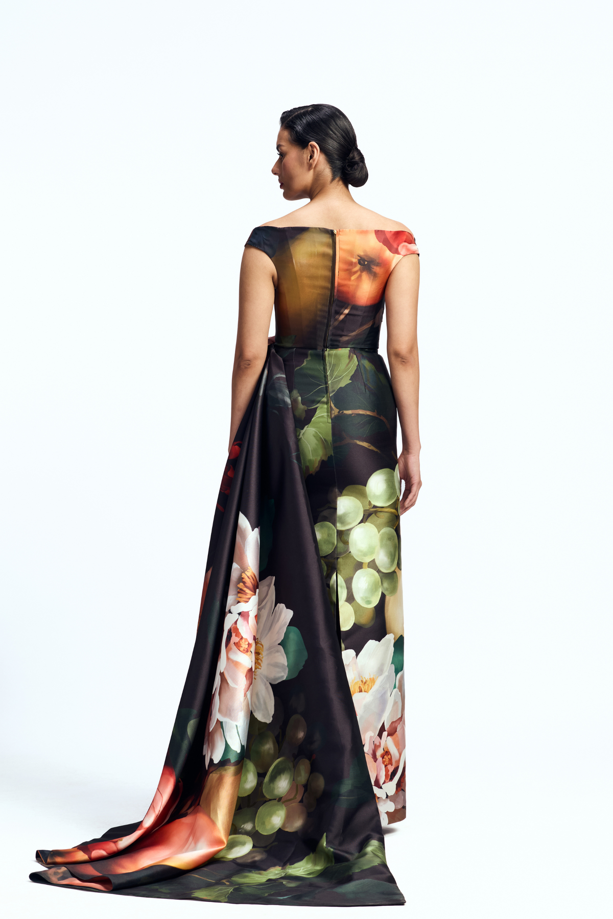 Draped Column Gown