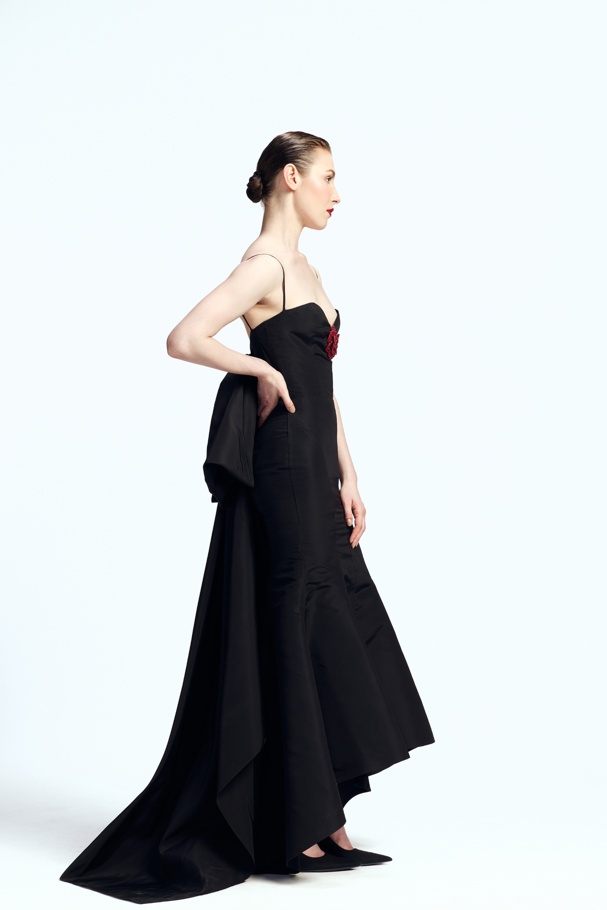 Plunging V Neck Gown