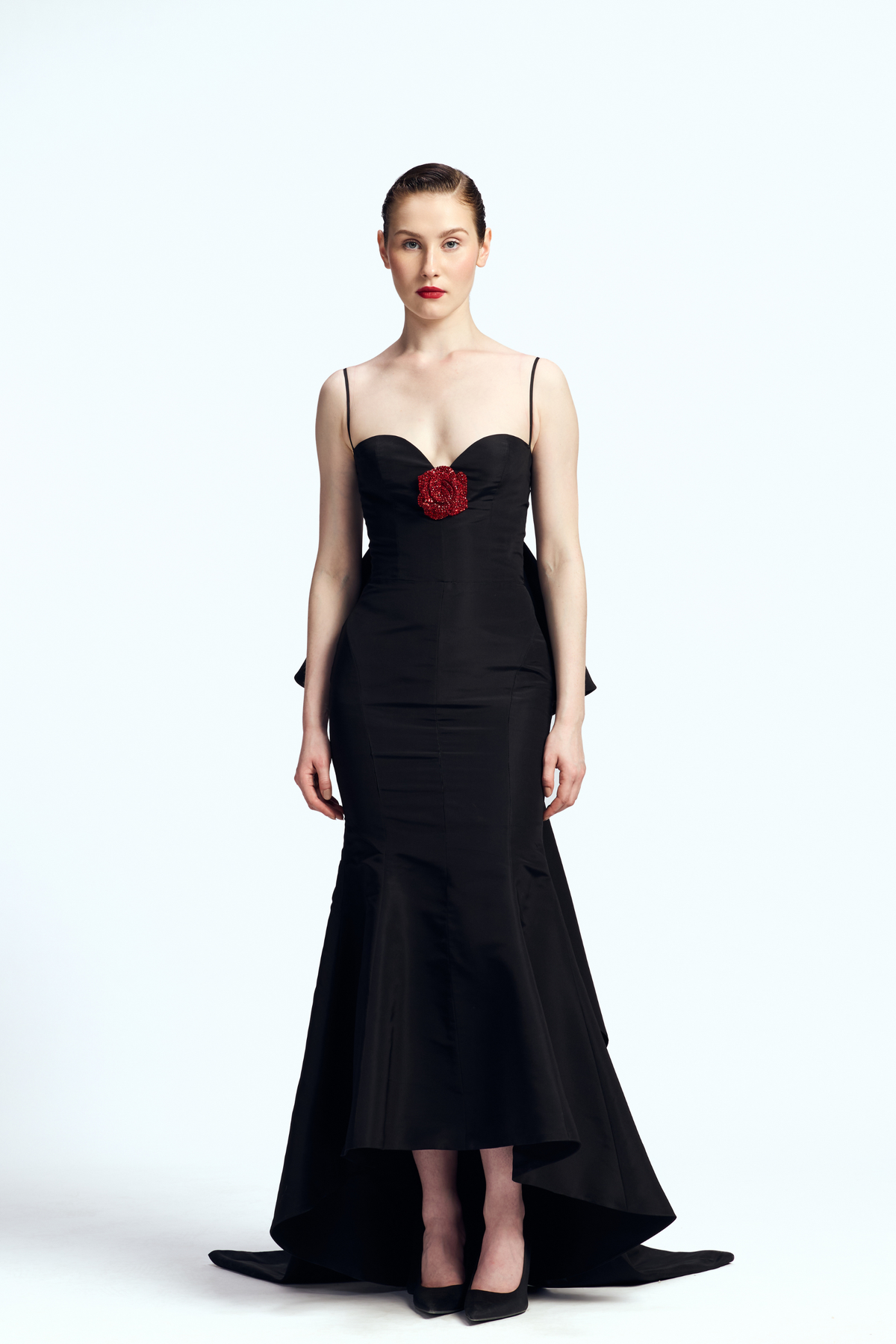 Plunging V Neck Gown