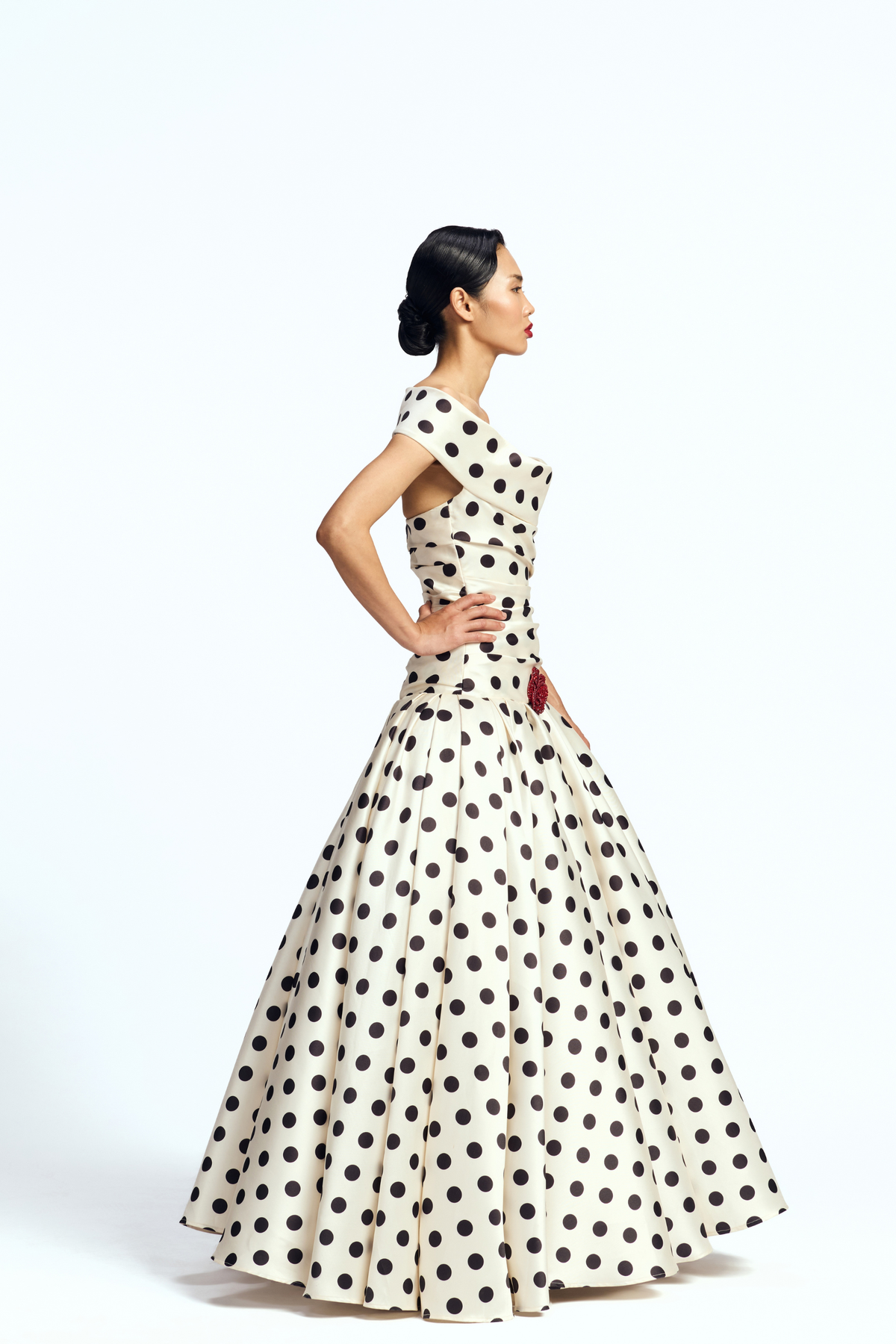 Off Shoulder Drop-waisted Gown
