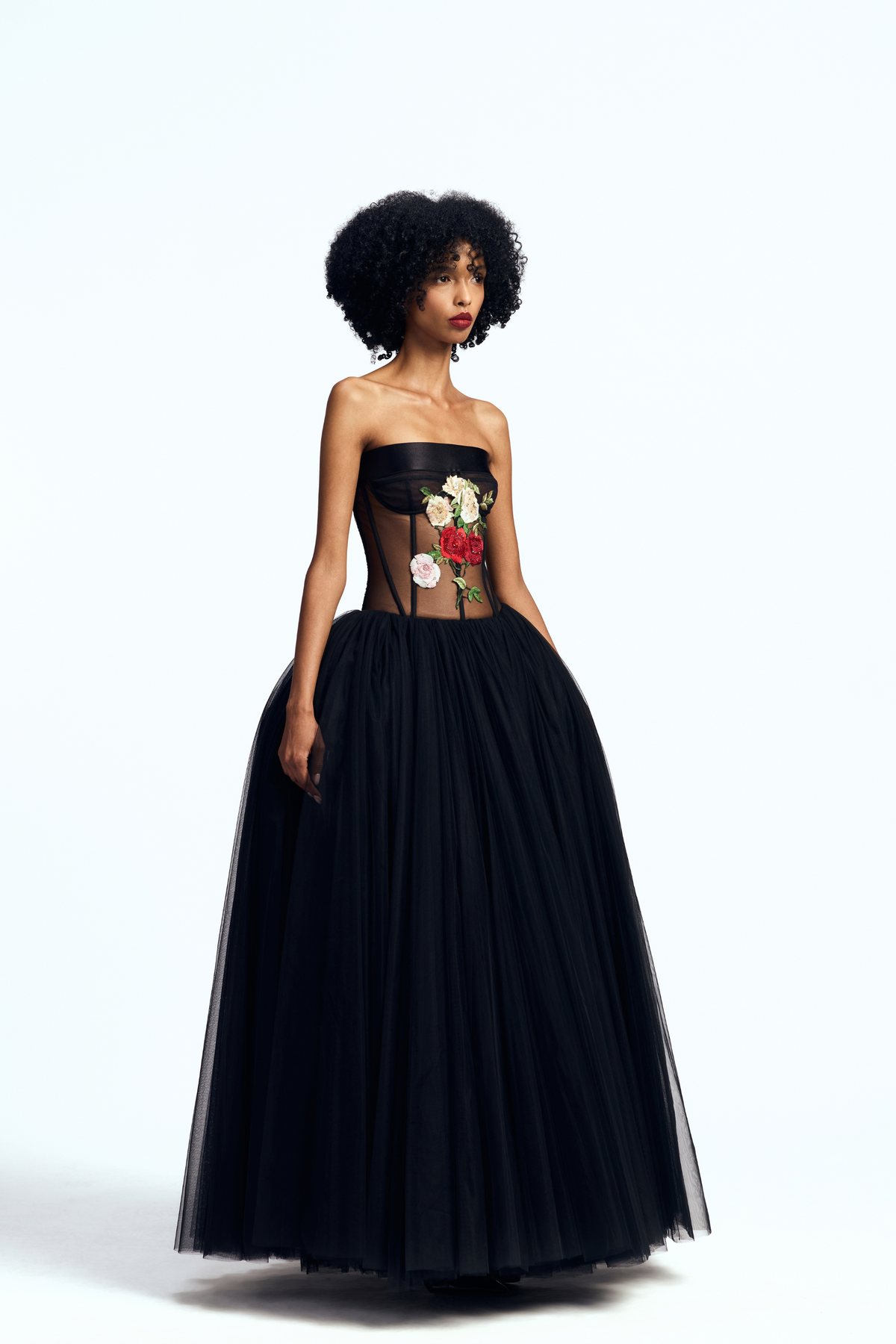 Drop Waisted Tea Length Dress
