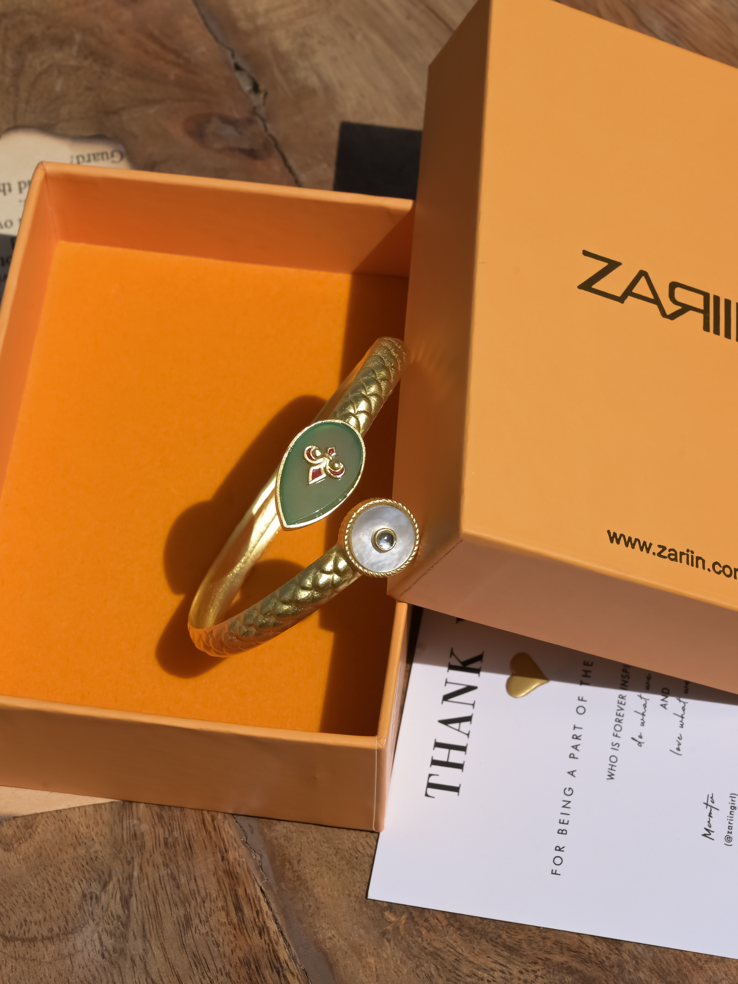 Old Meets New Green Onyx Cuff Bracelet