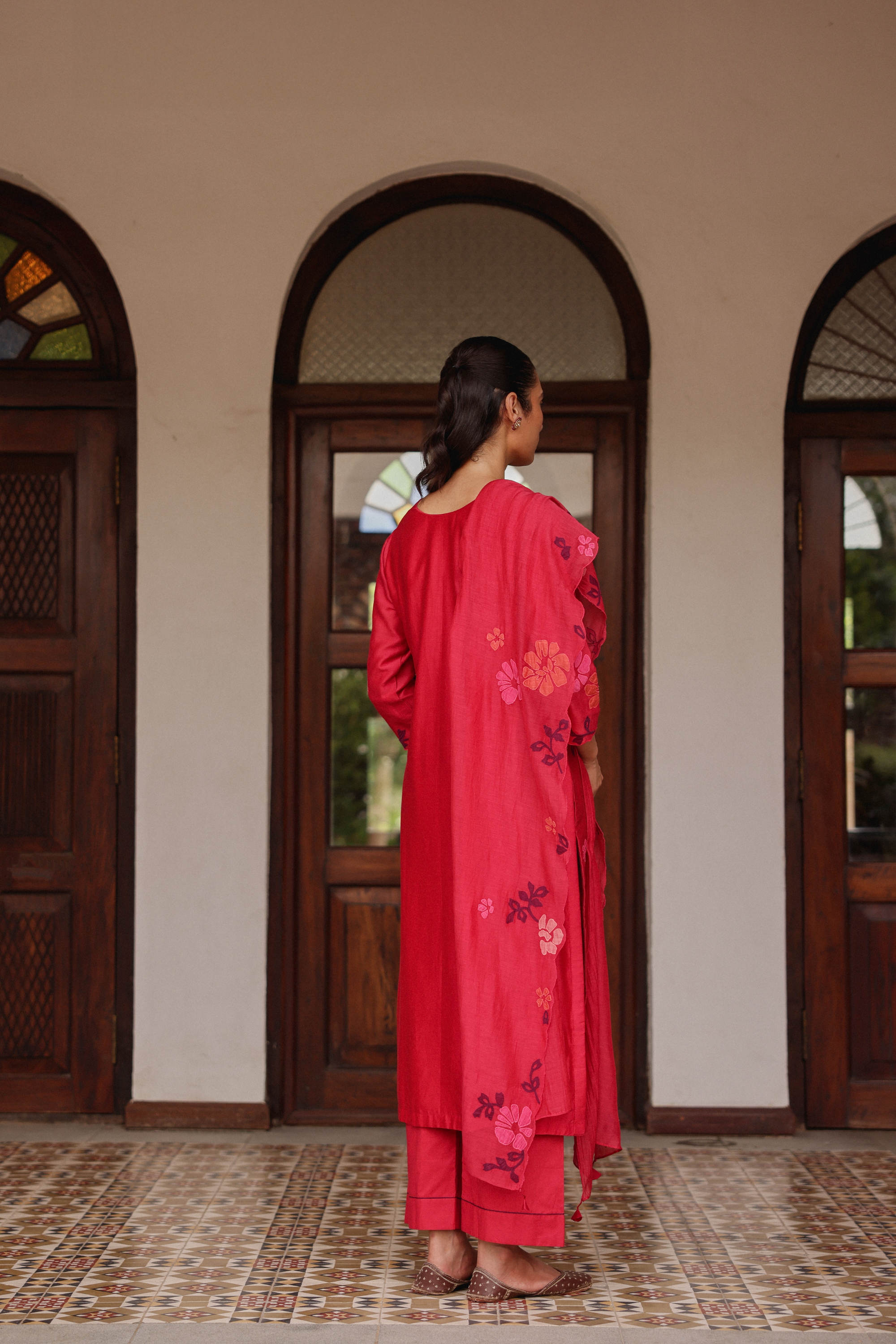 Rosewood Applique Kurta Set