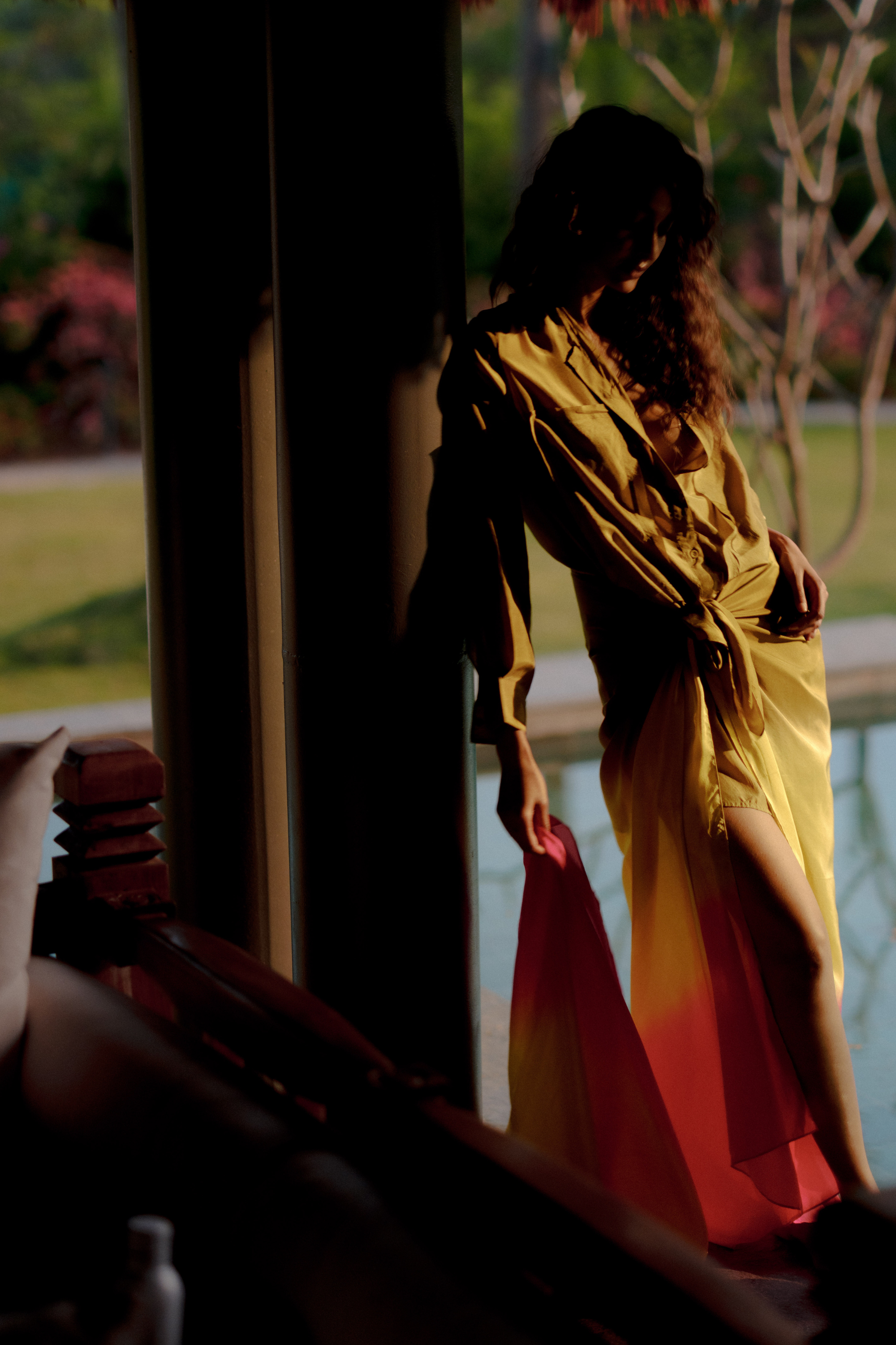 Shaya Dip-dye Silk Sarong Dress