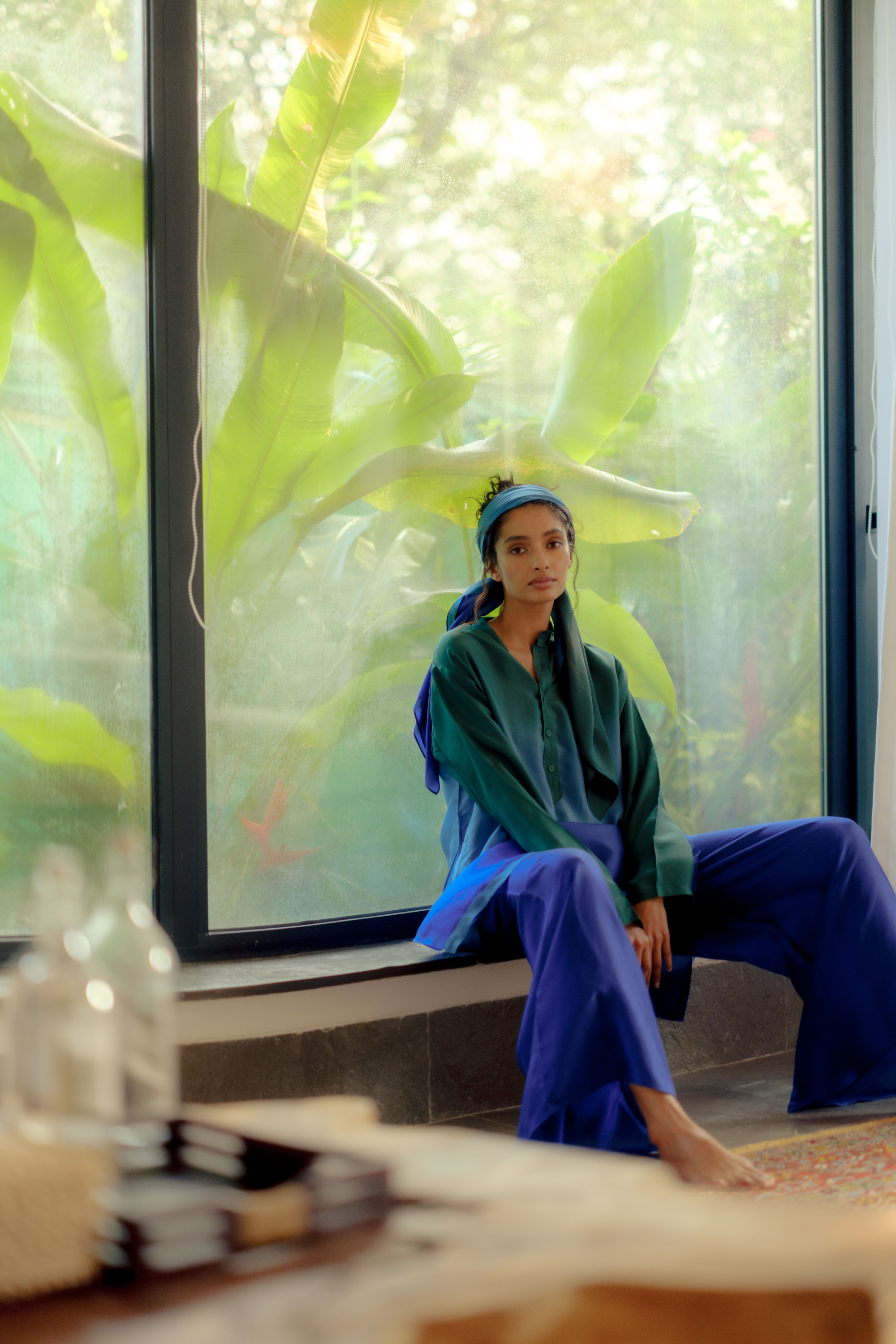 Nira Ocean Silk Kurta Set