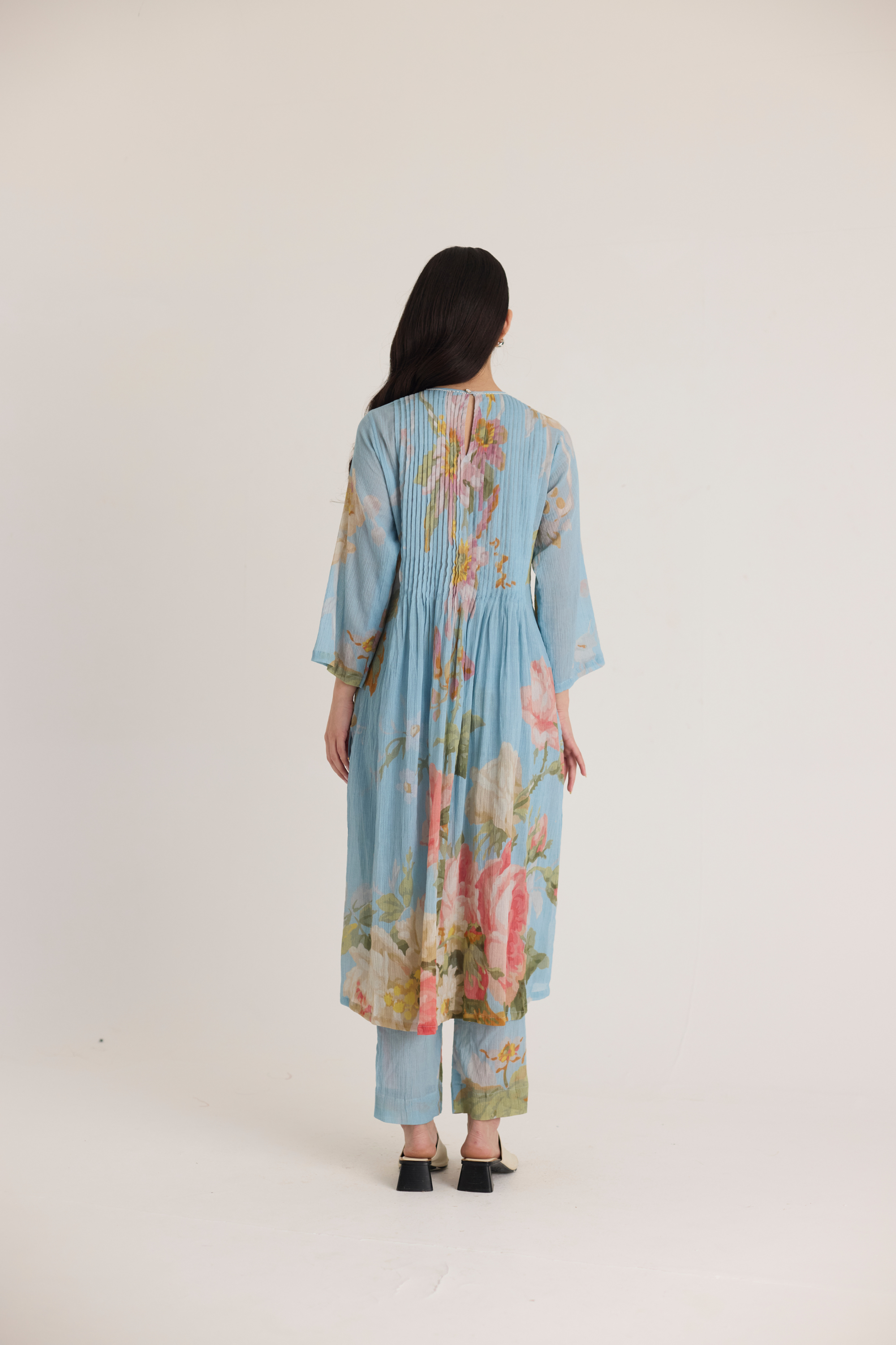 Taffy Pintucks Kurta Set