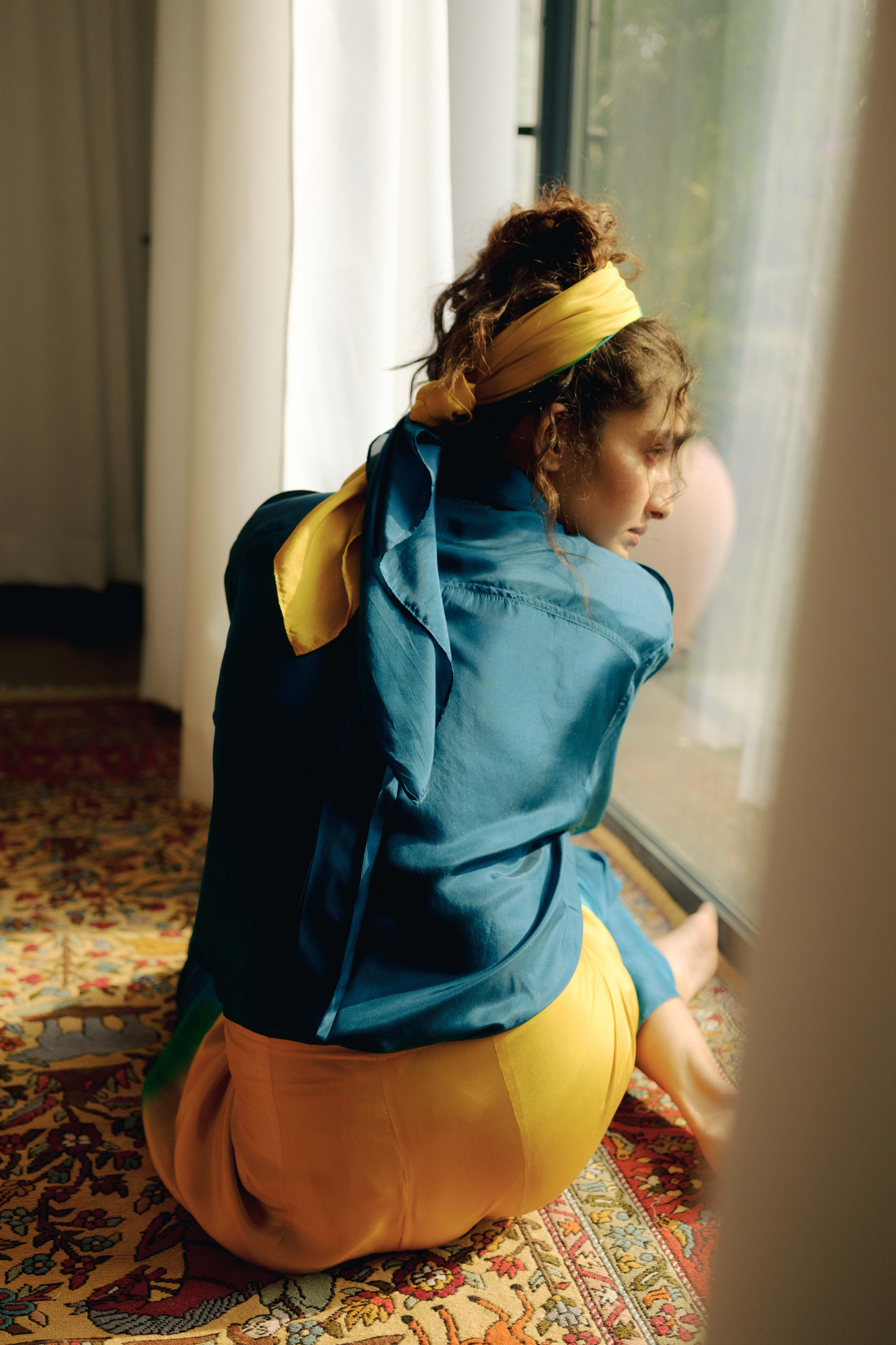 Lina Ombre Silk Sarong Set