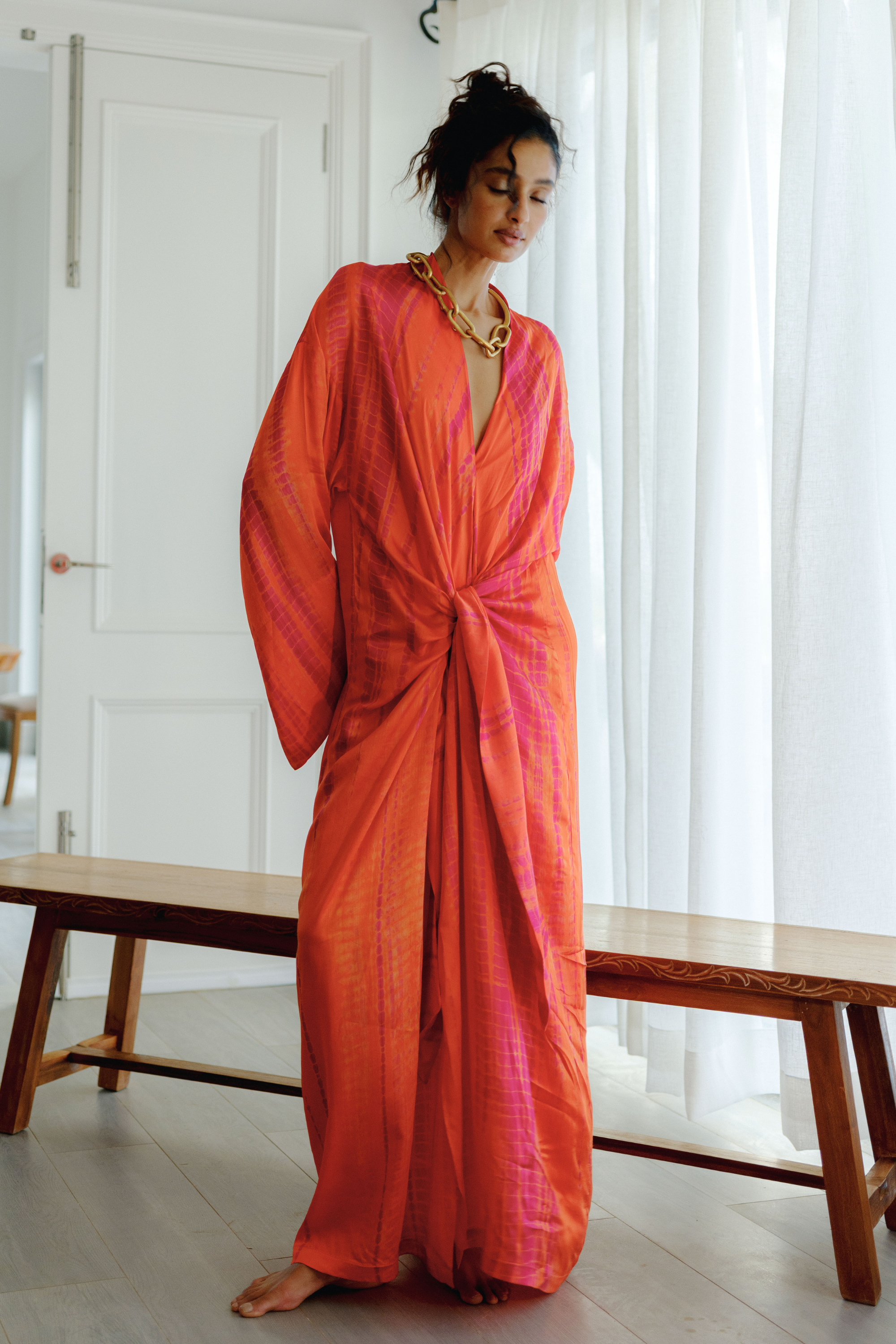 Kanti Satin Robe