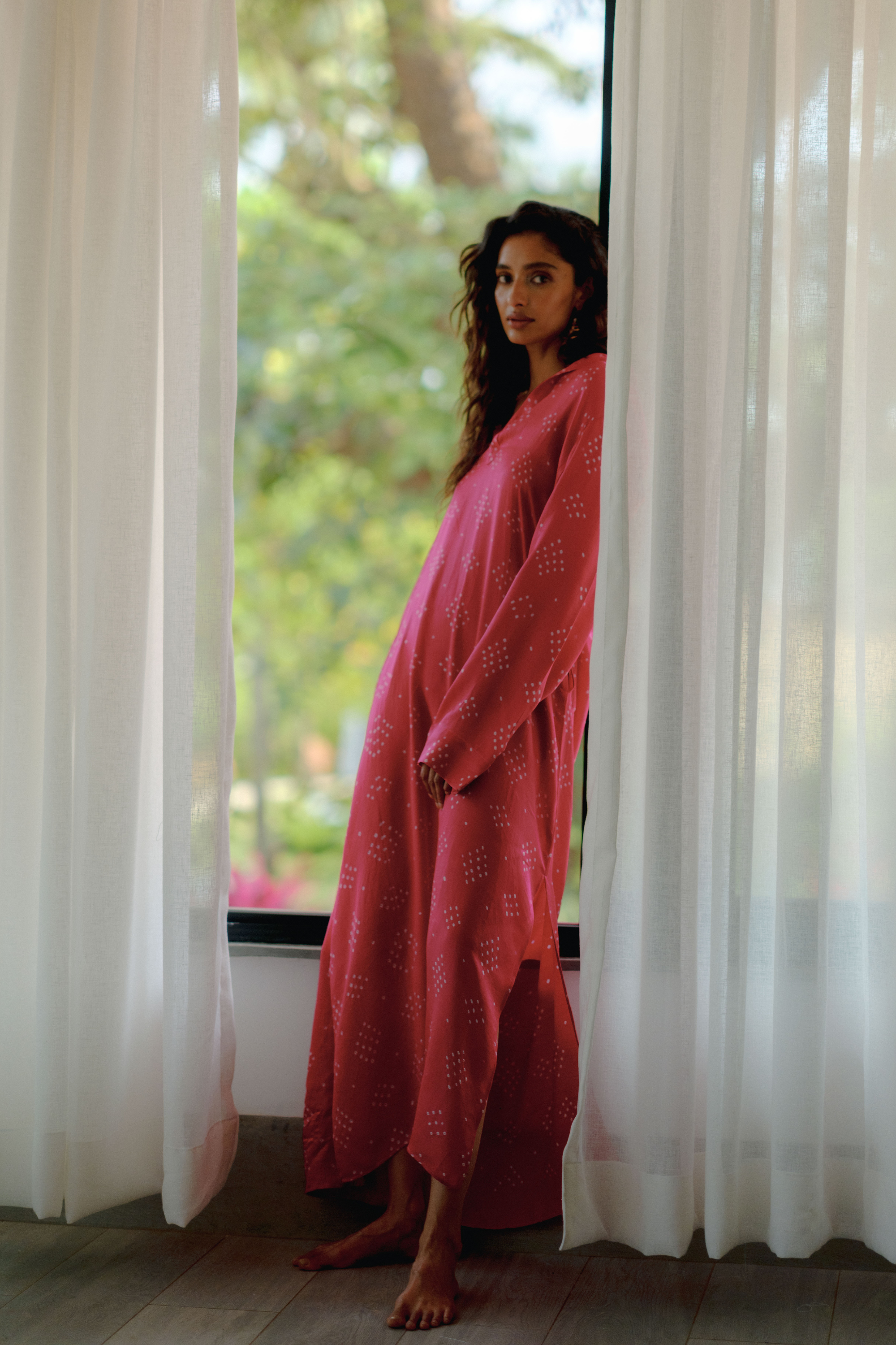 Suma Silk Bandhani Kaftan