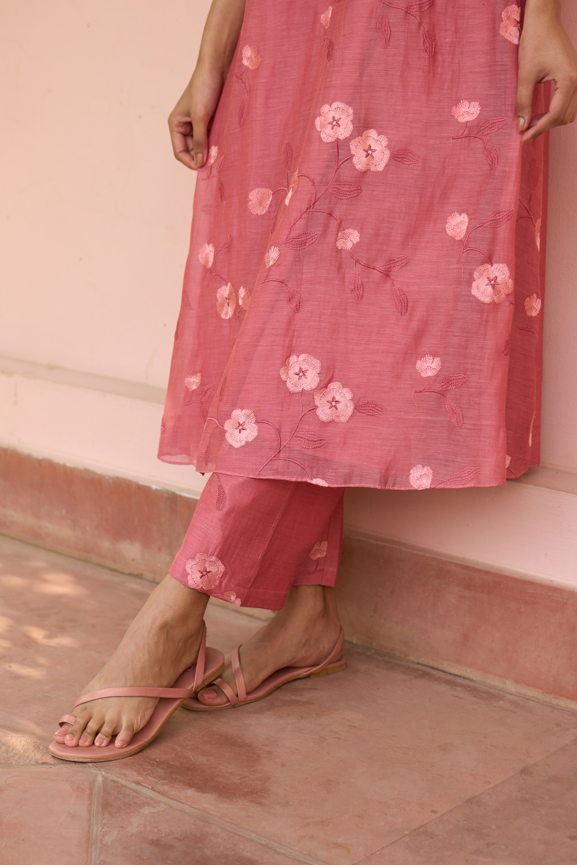 Hibiscus Embroidered Co-ord Set