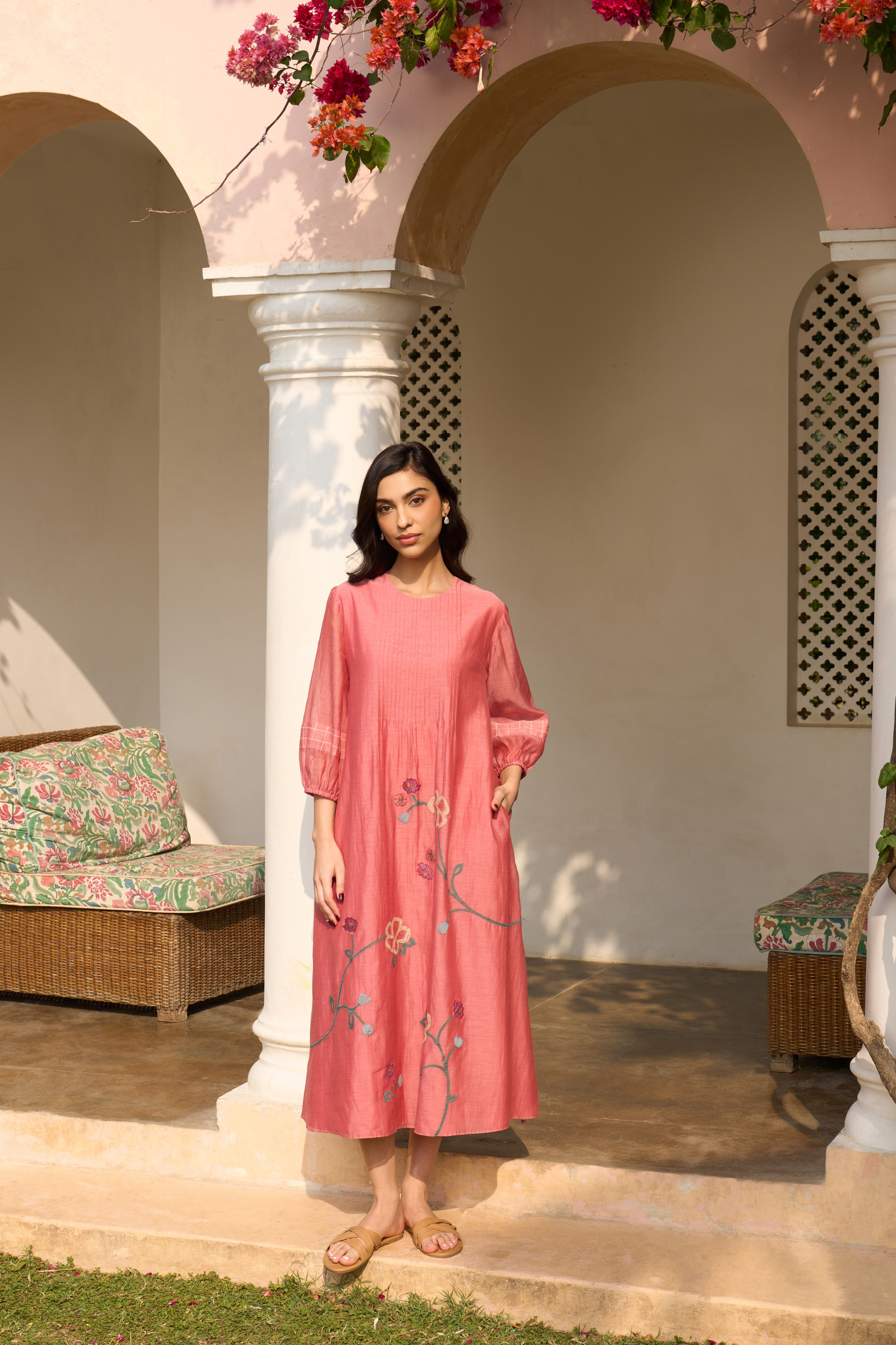 Hibiscus Applique Dress