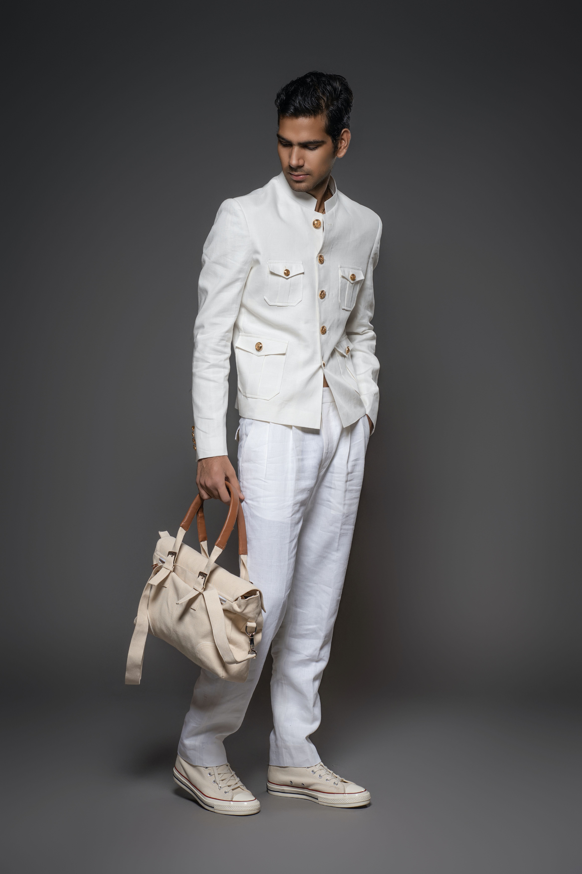 Ivory Linen Jacket