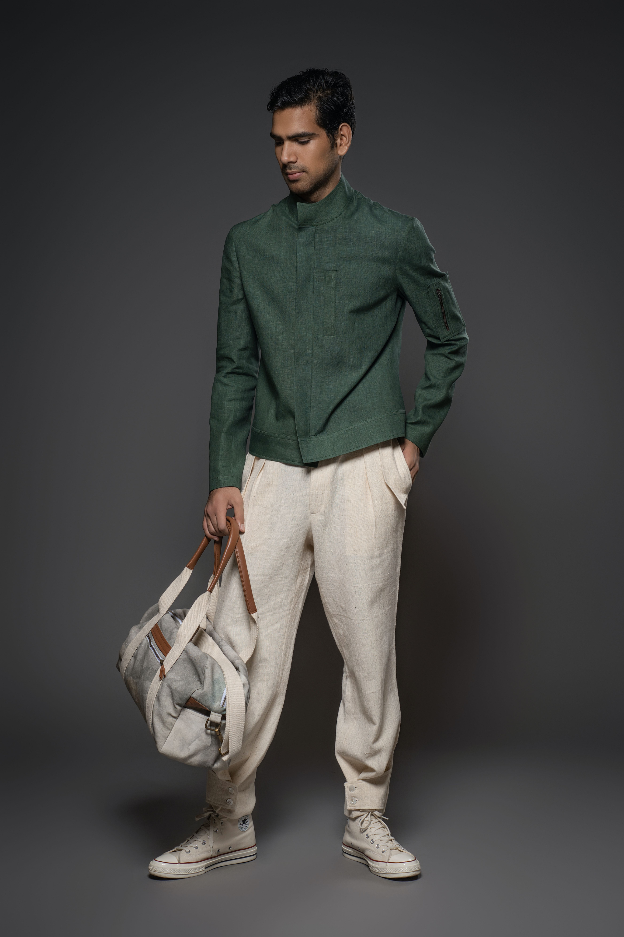 Green Linen Jacket