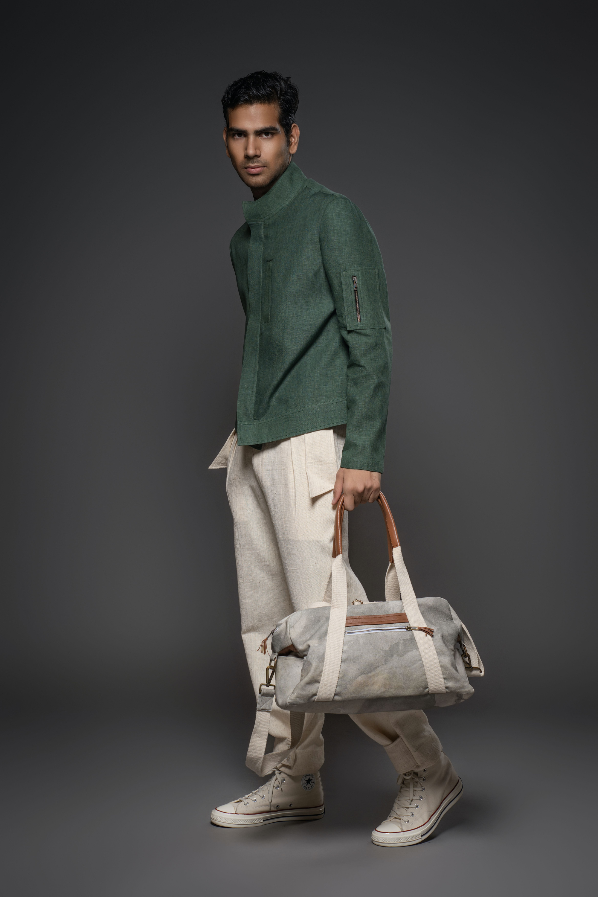 Green Linen Jacket