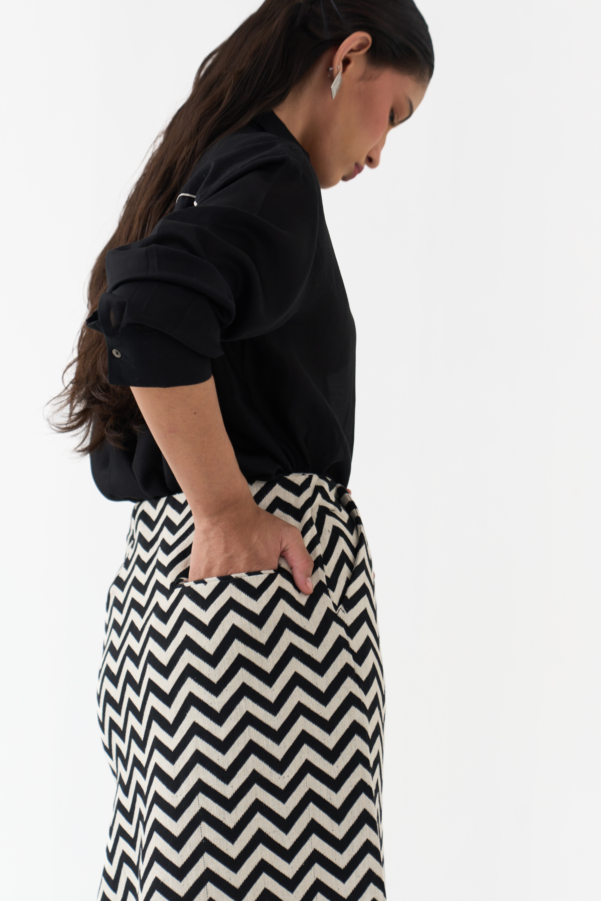 Asymmetric Skirtpant Co-ord (set Of 3)